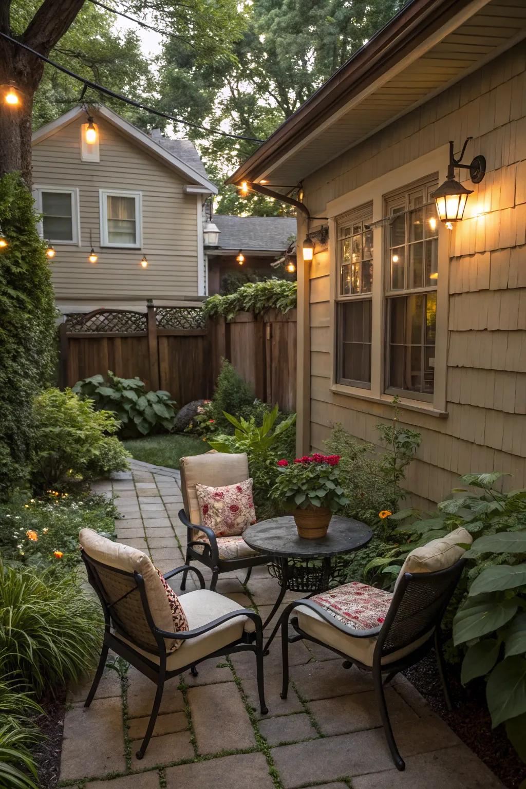A cozy seating area perfect for morning coffee.