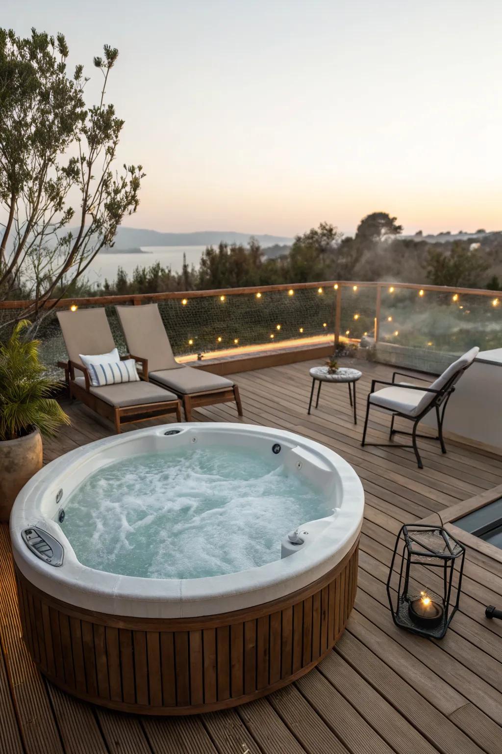 Elevate your jacuzzi with stylish decking.
