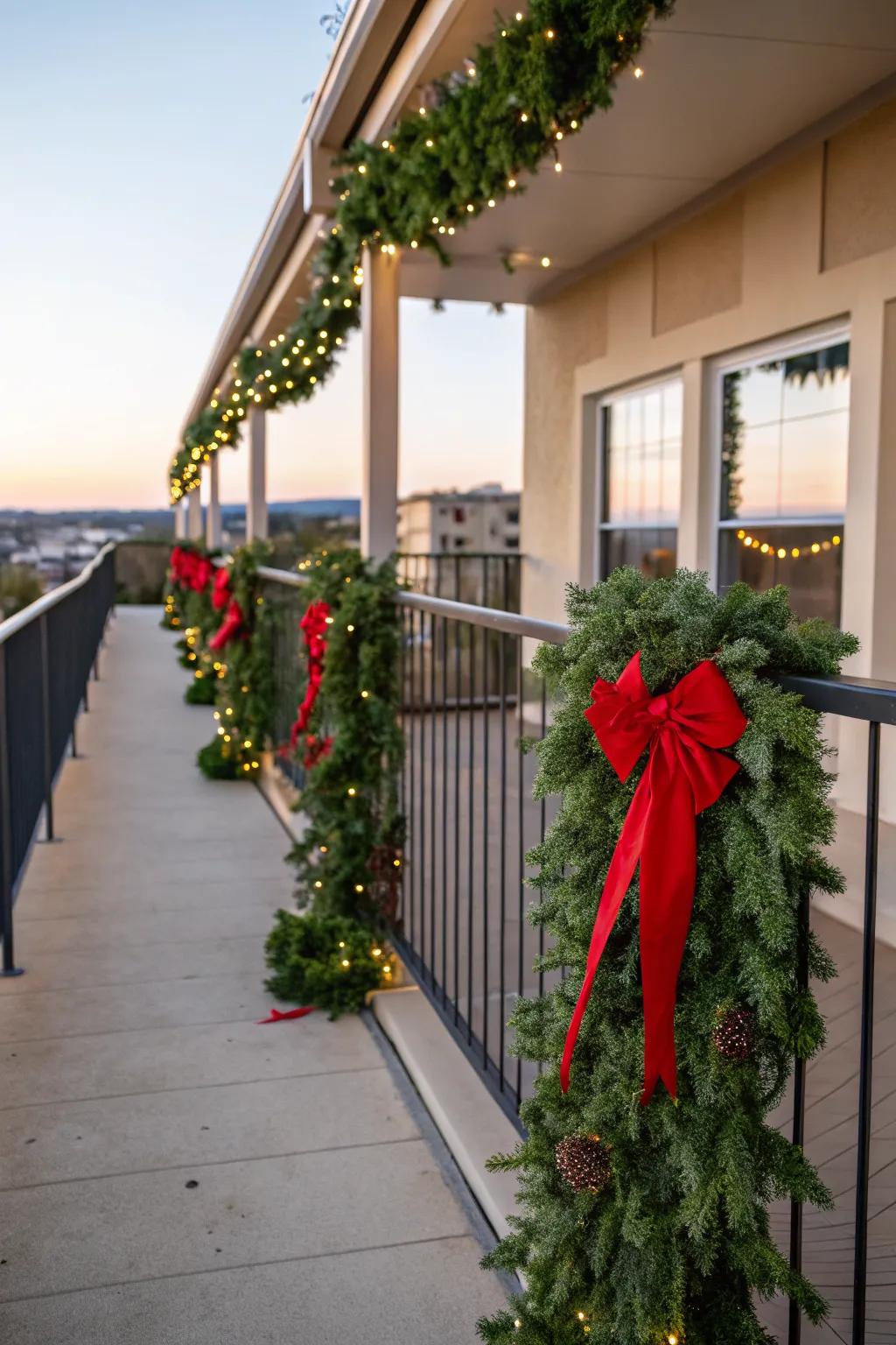 Garlands add a touch of lush greenery.