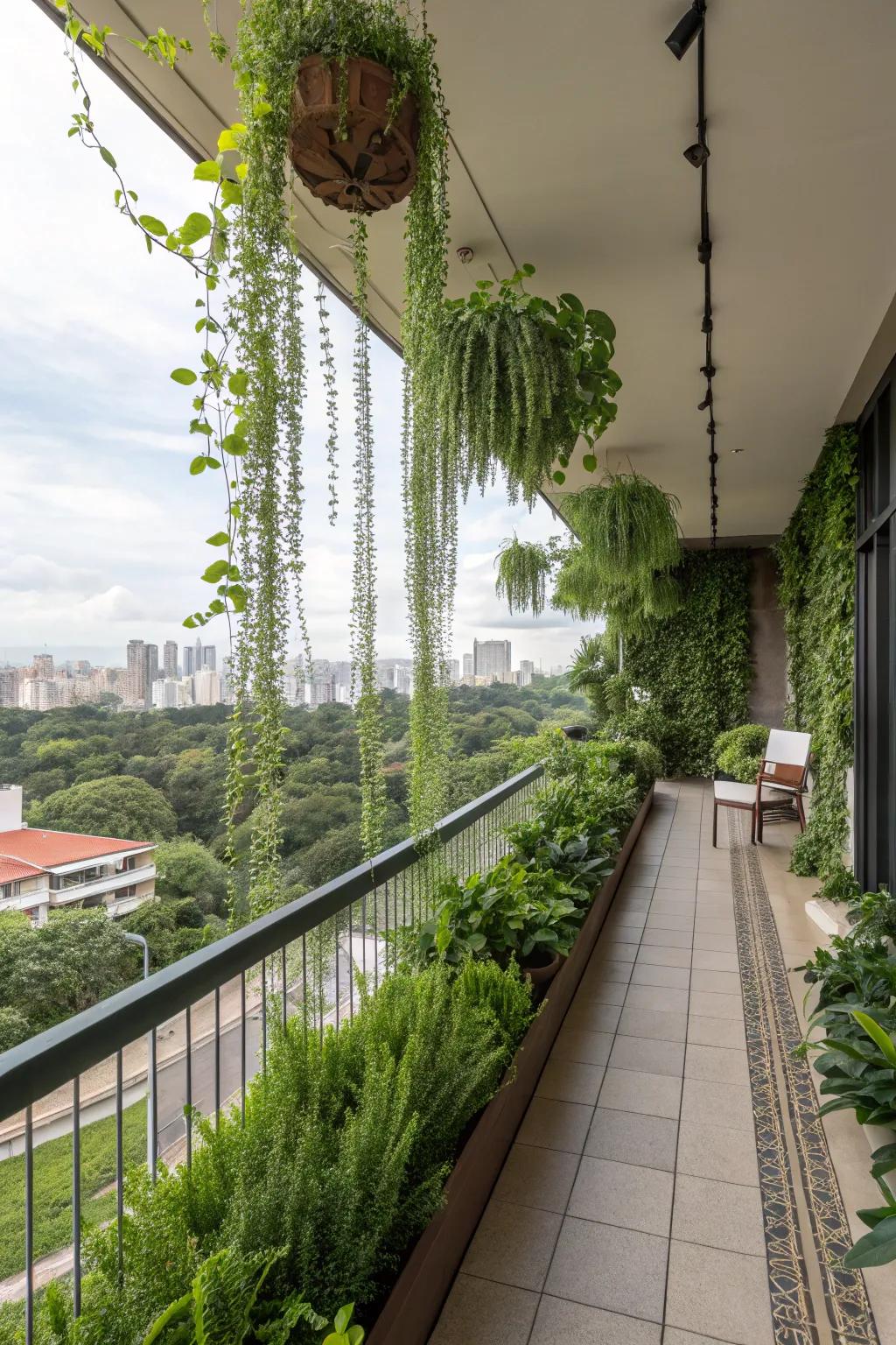 Vertical gardens are perfect for adding greenery in small spaces.