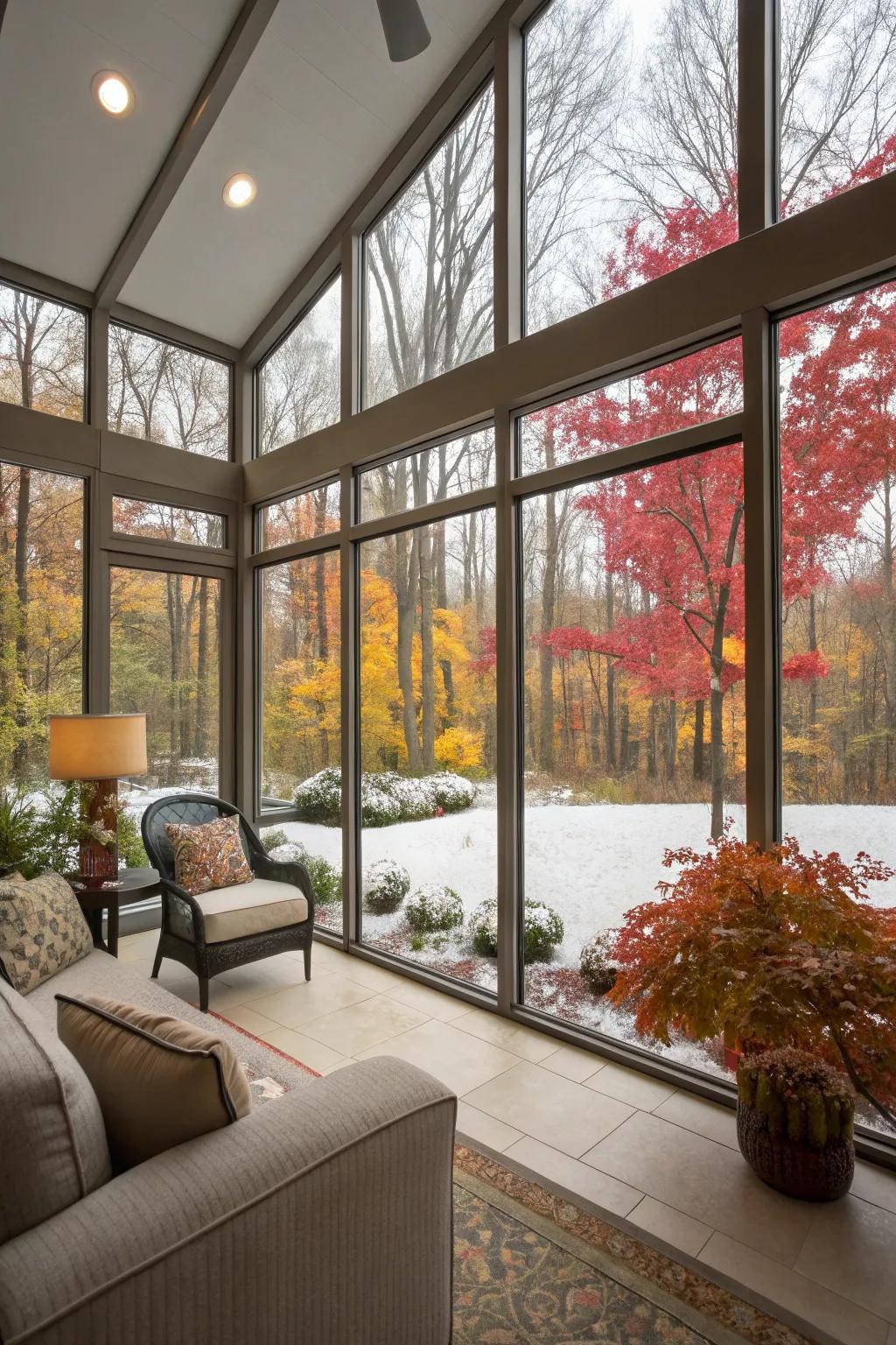 A four-season room that captures the essence of each season.