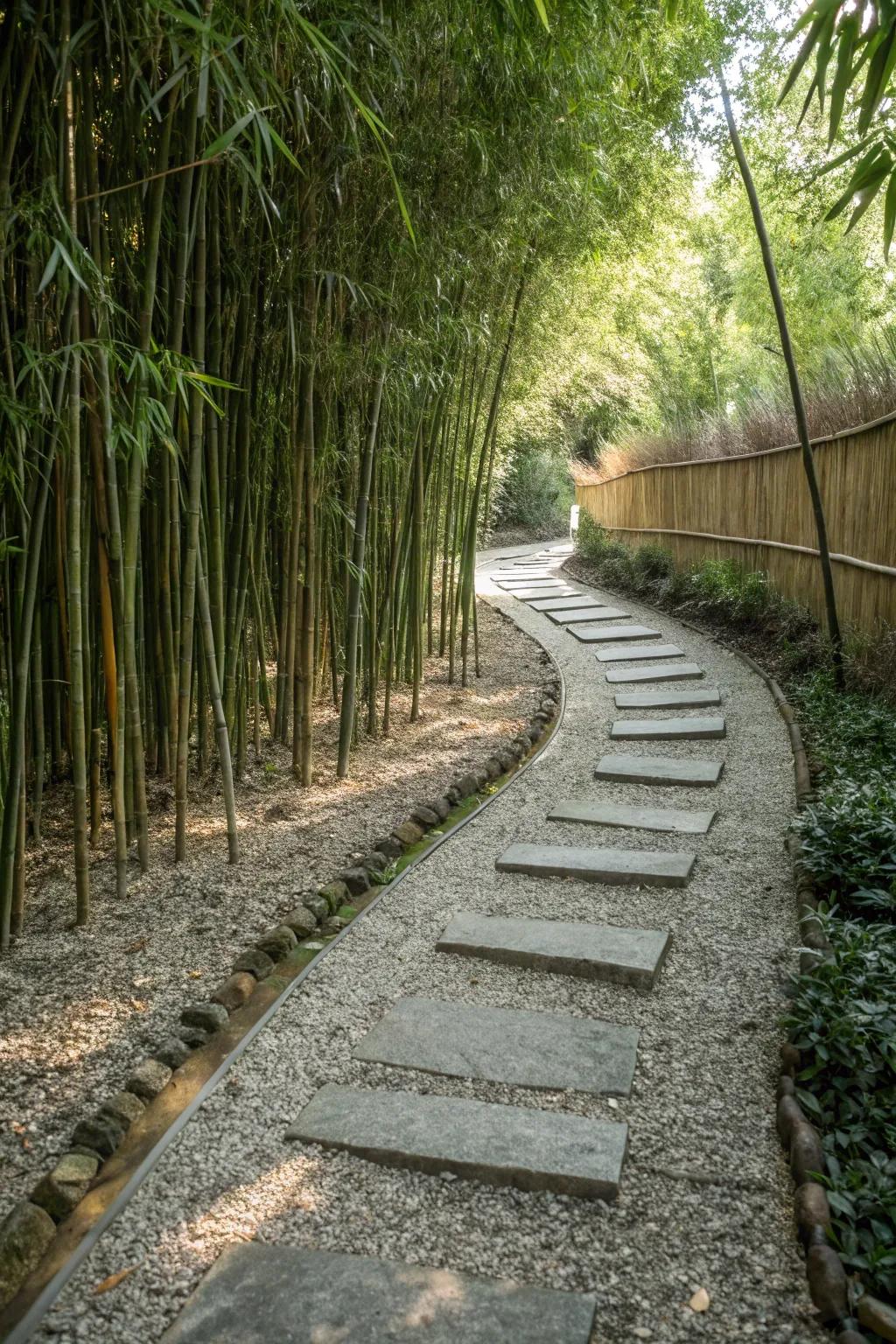 A Zen-inspired pathway invites exploration.