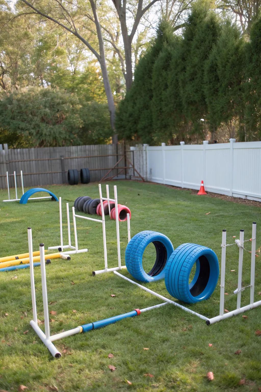 Craft your own agility course for endless entertainment.