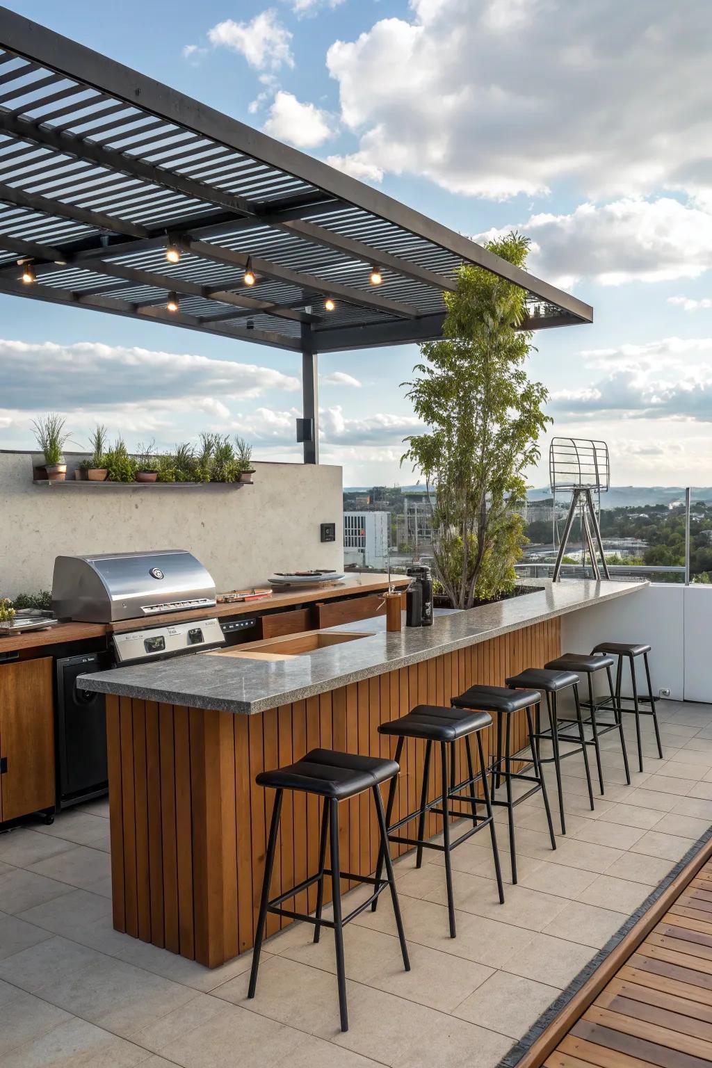 Cook and entertain with a fully equipped outdoor kitchen.