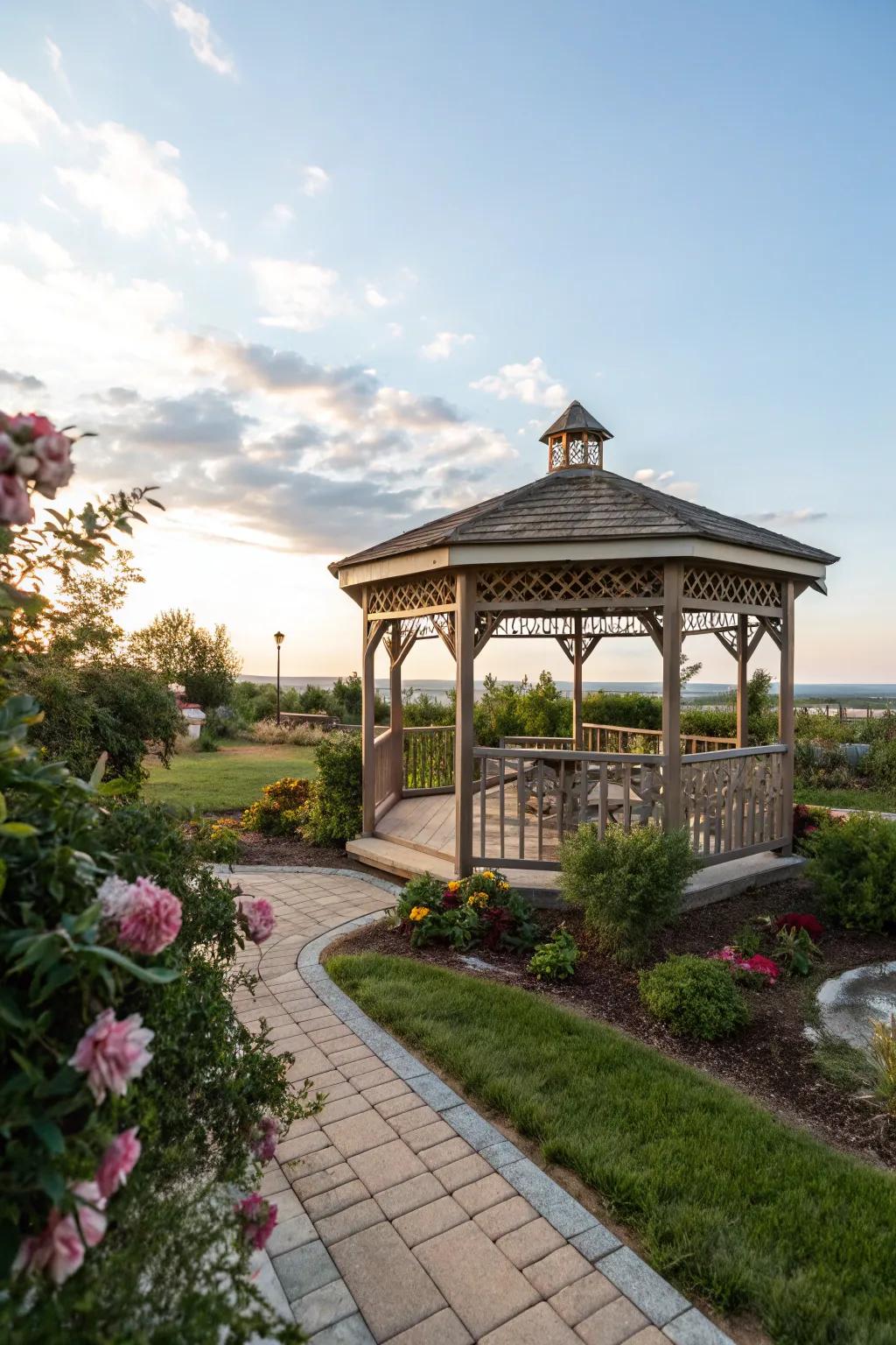 Enjoy the breeze with an open-air pallet gazebo design.