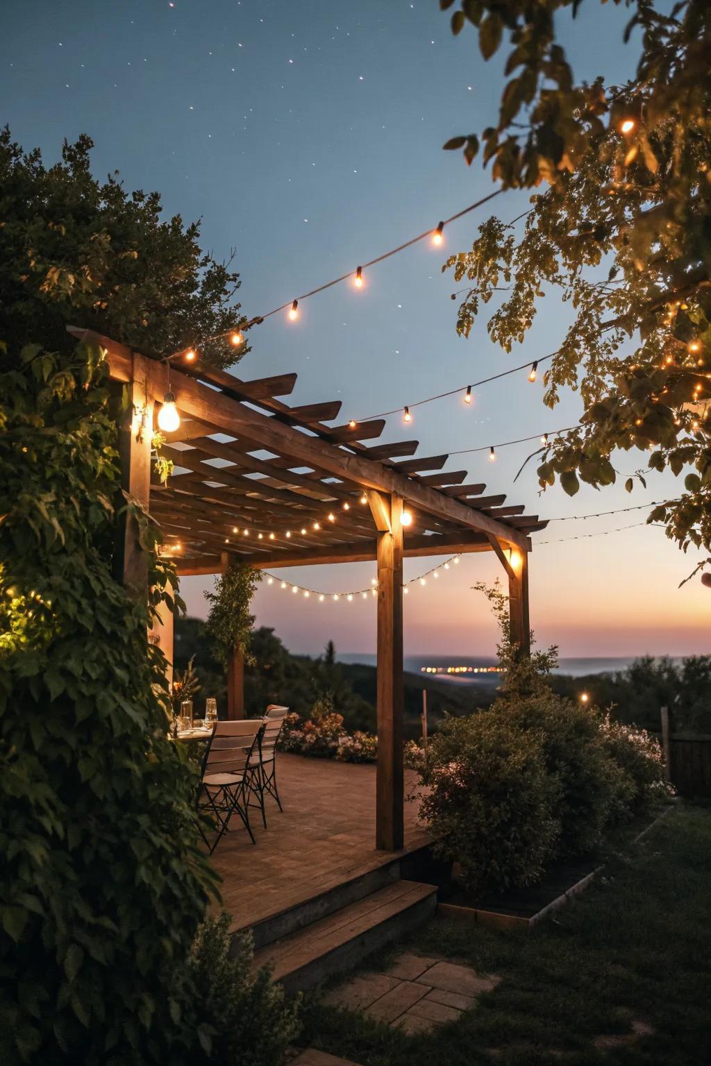 Highlight your pergola with a charming glow.