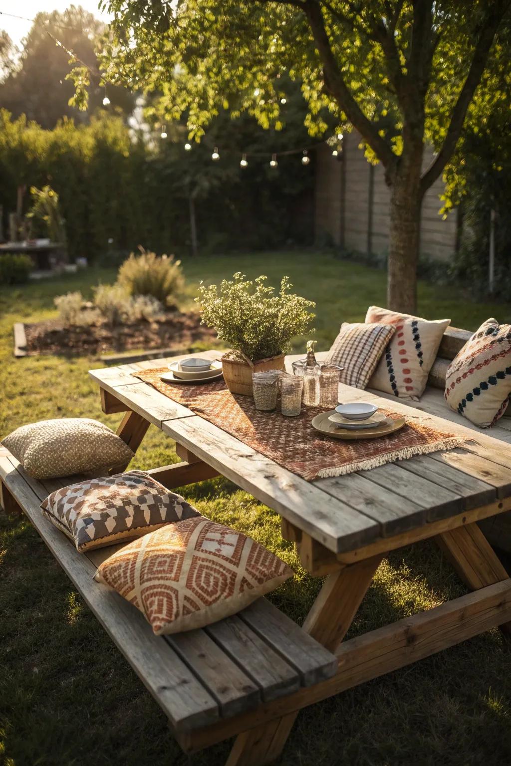 Transform your backyard with artisan-crafted comfort: Embrace the elegance of outdoor cushions.