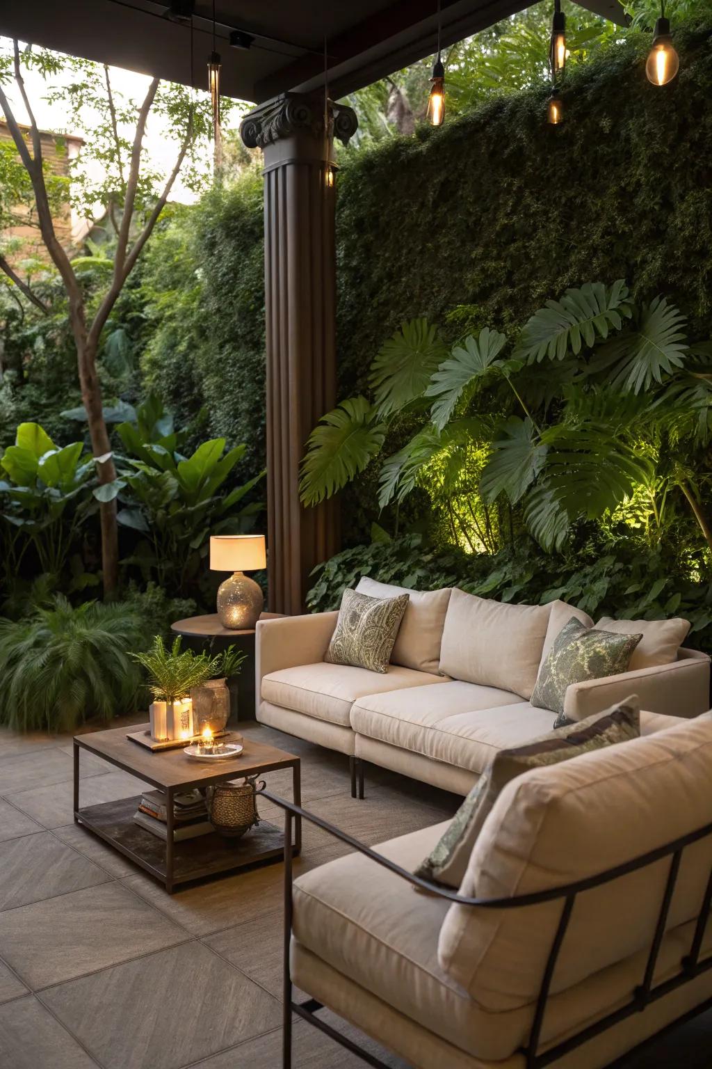 A cozy seating area invites relaxation and comfort.
