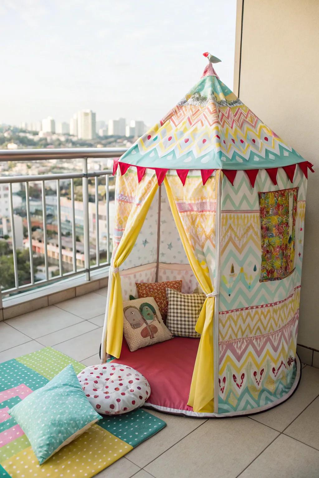 A whimsical play tent for imaginative adventures.