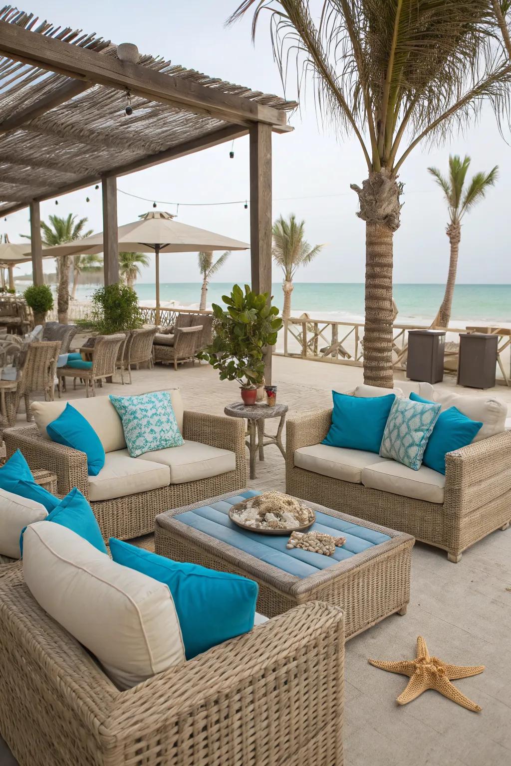 Create a welcoming seating area with comfort in mind.