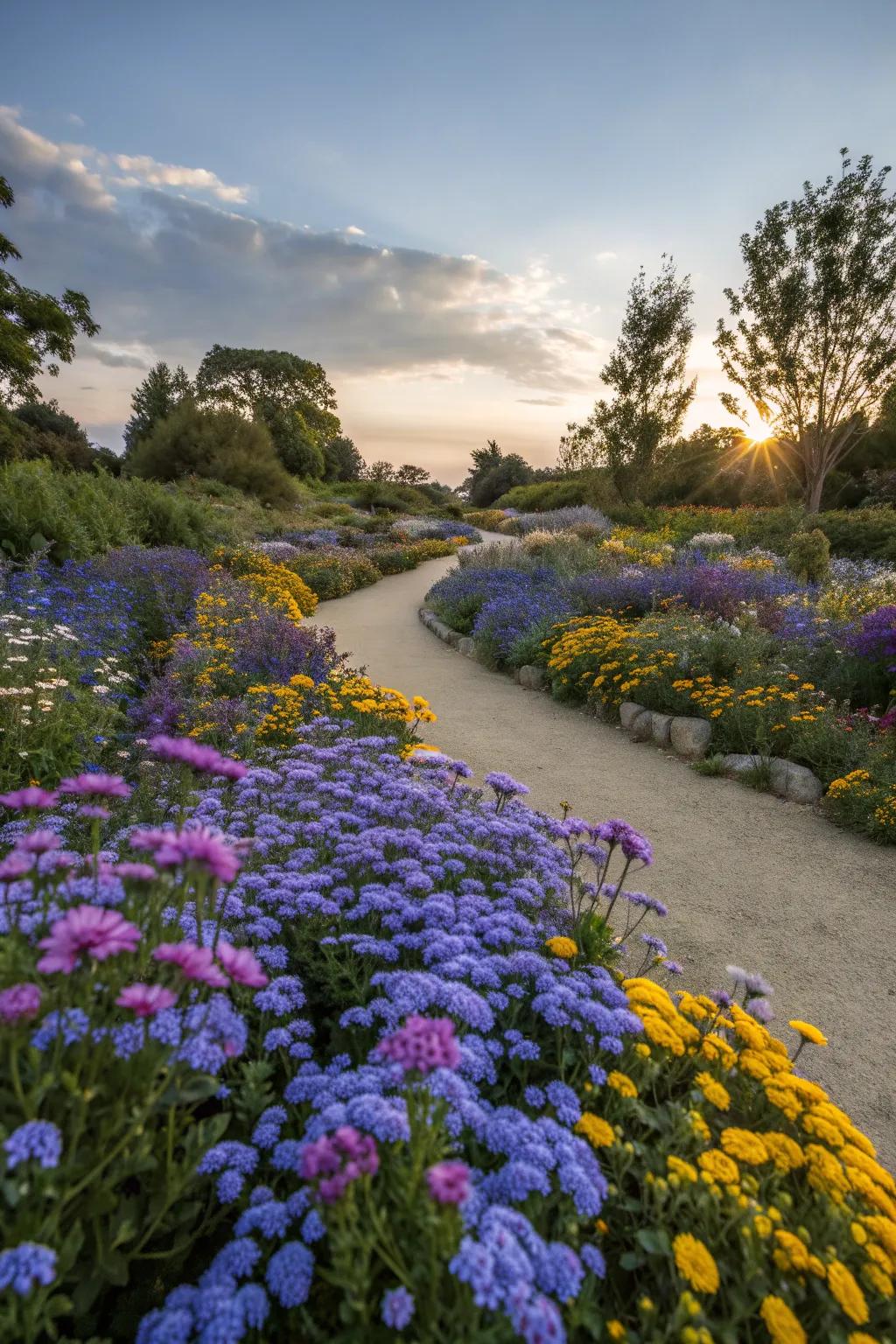 A vibrant mix of flowers to attract bees to your garden.