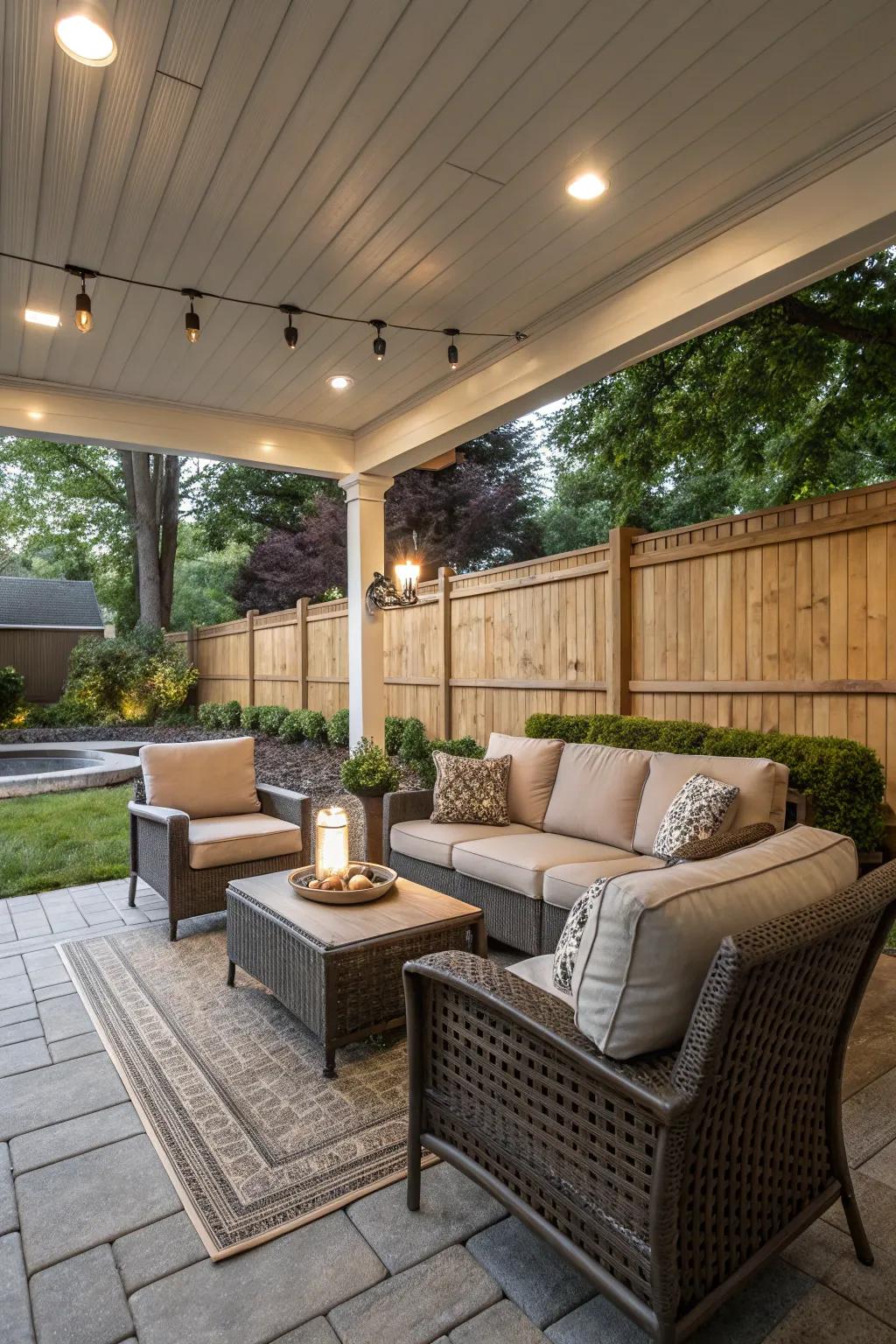 Enhance your patio with stylish and inviting outdoor furniture.