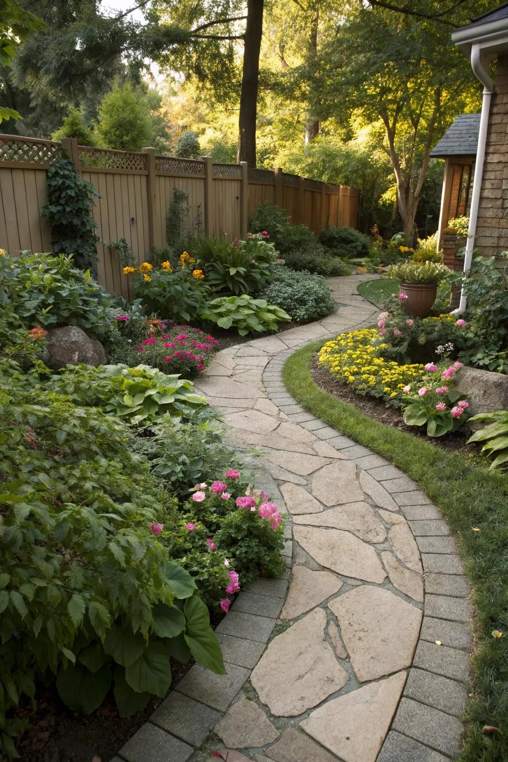 Pathways can make navigating your backyard both functional and enchanting.