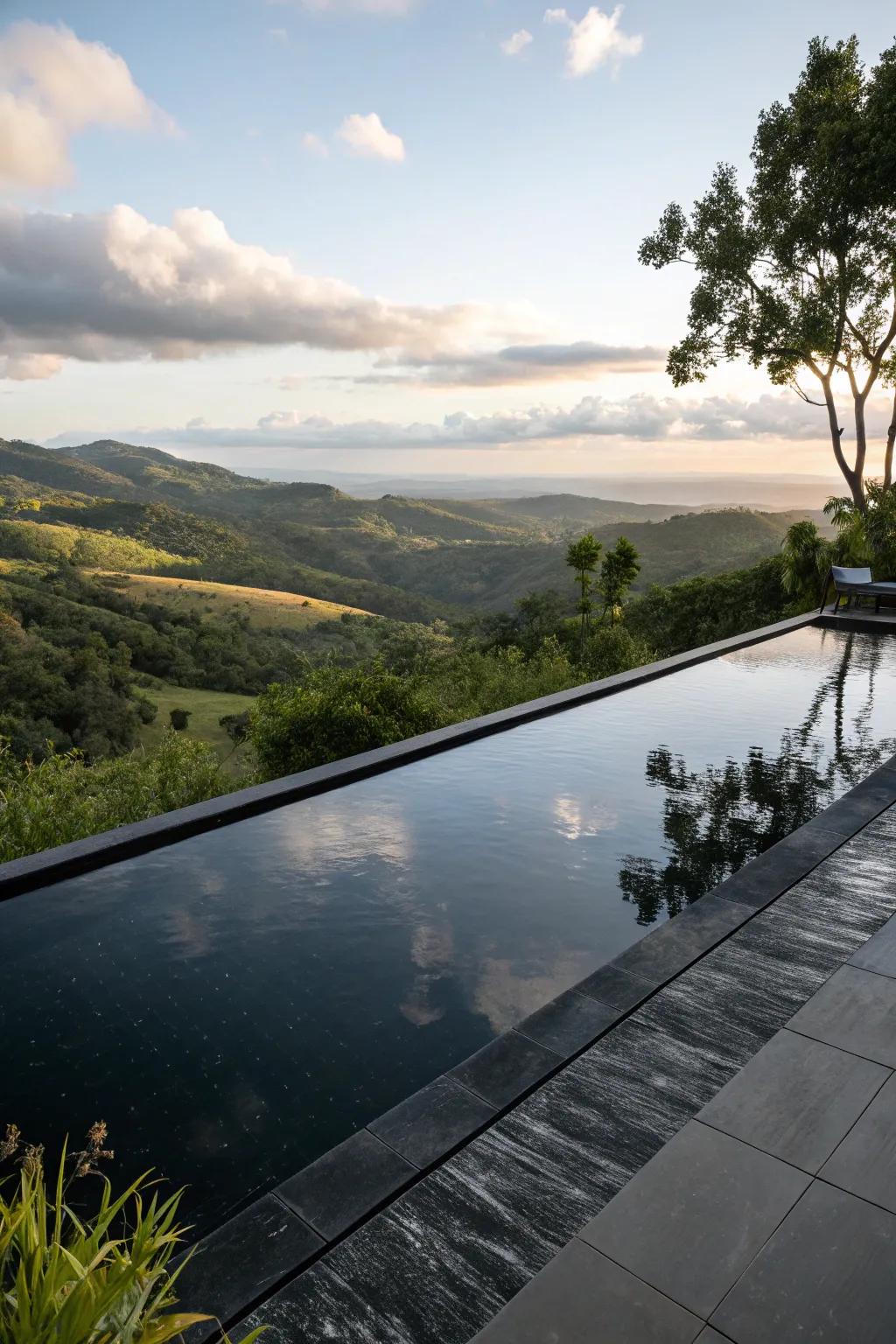 An infinity edge pool offers stunning views and a feeling of endless luxury.