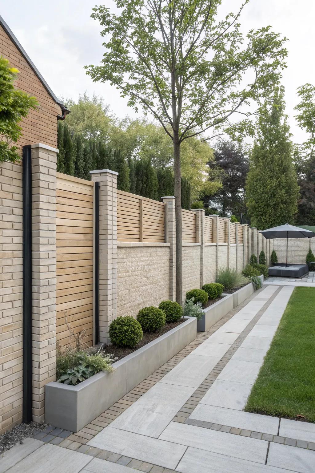 Achieve a modern look with minimalist brick wall designs.