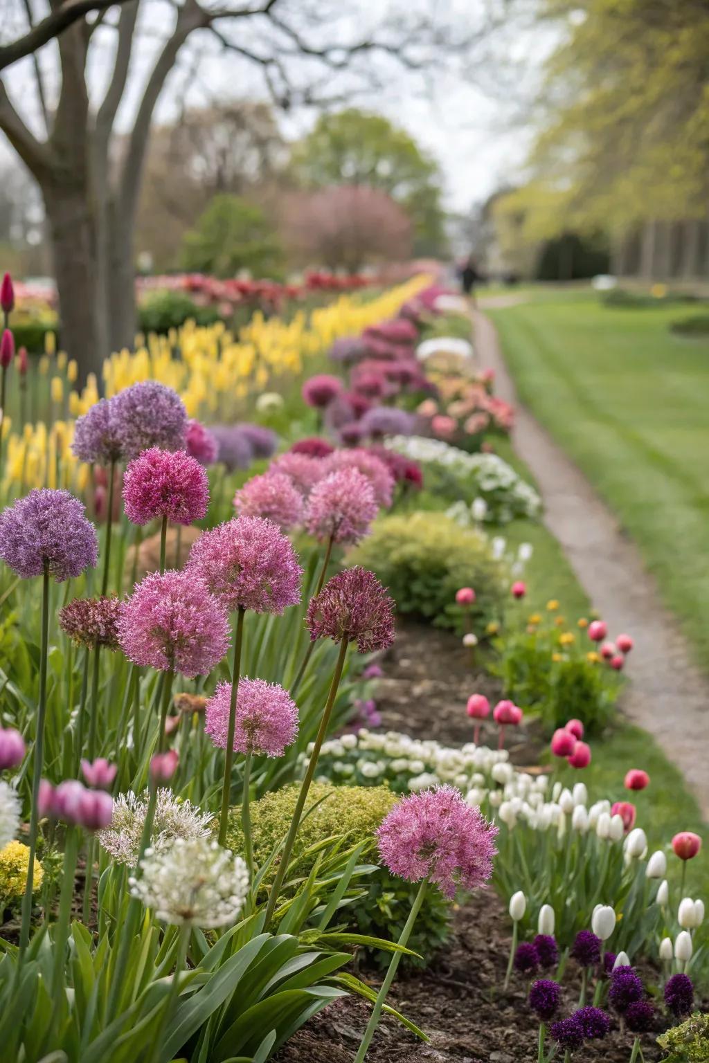Lasagna planting creates a garden that blooms all season long.
