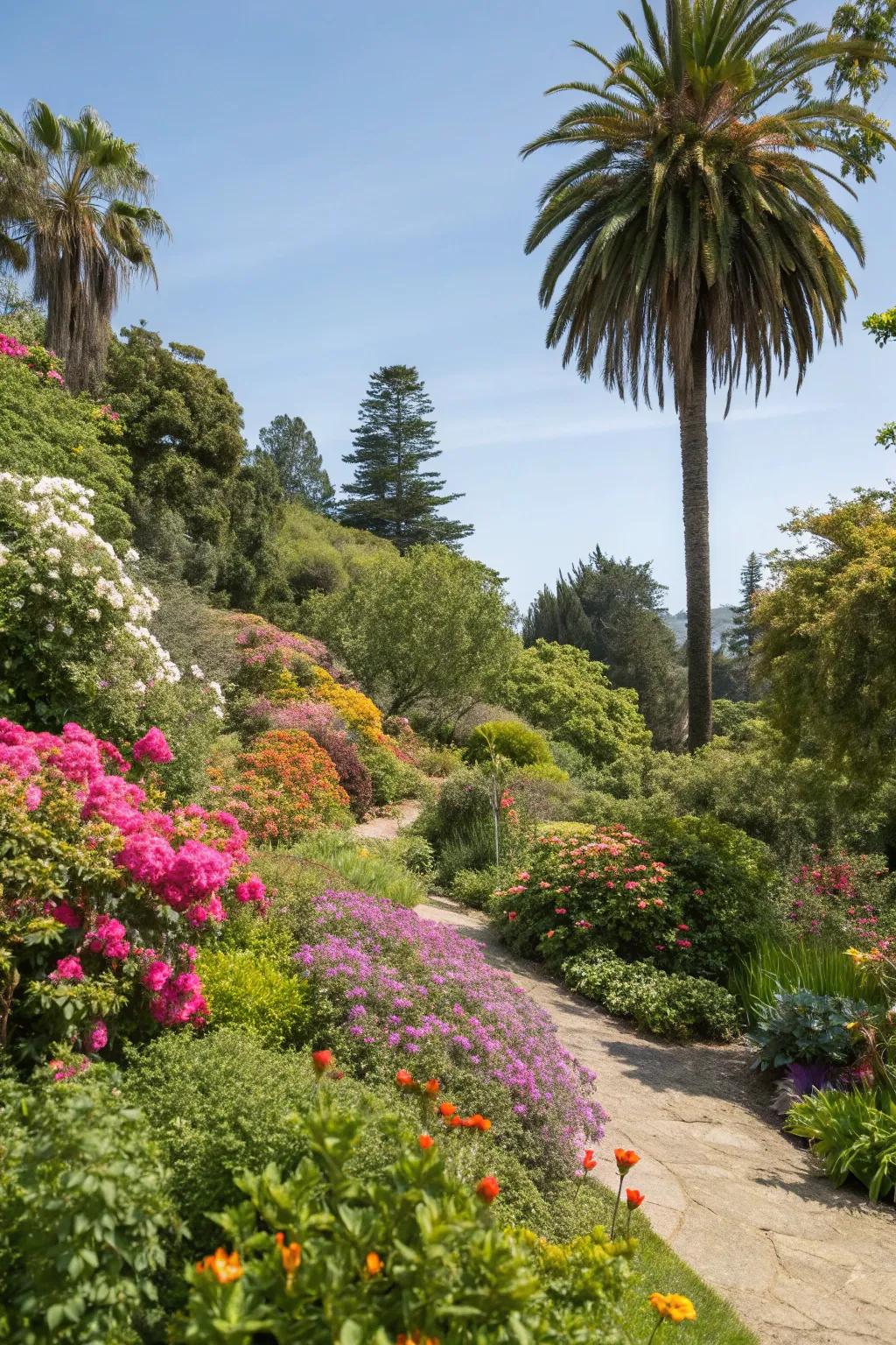 A vibrant garden bursting with color and life.