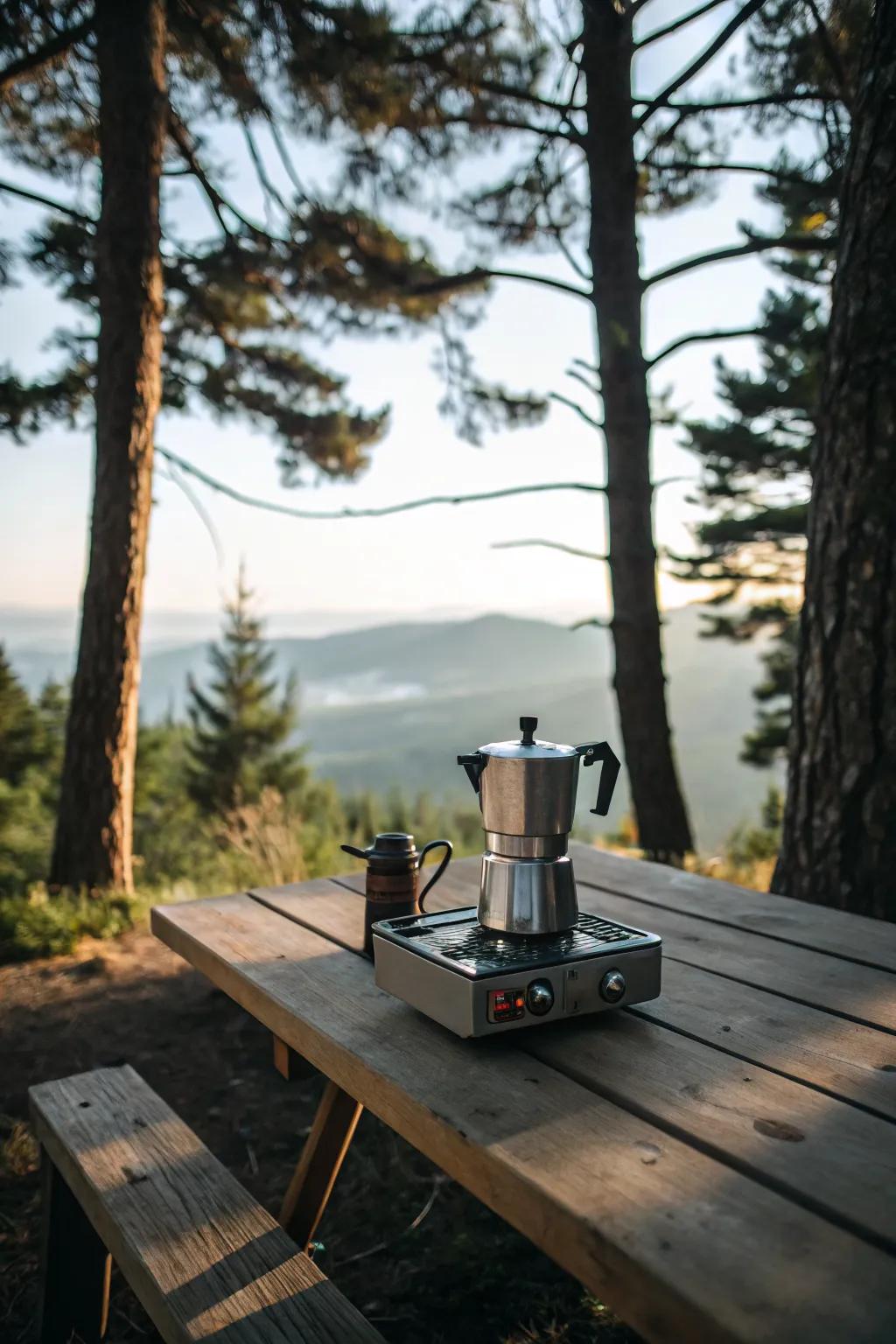 Cook like a pro in the wild with a compact camping stove.