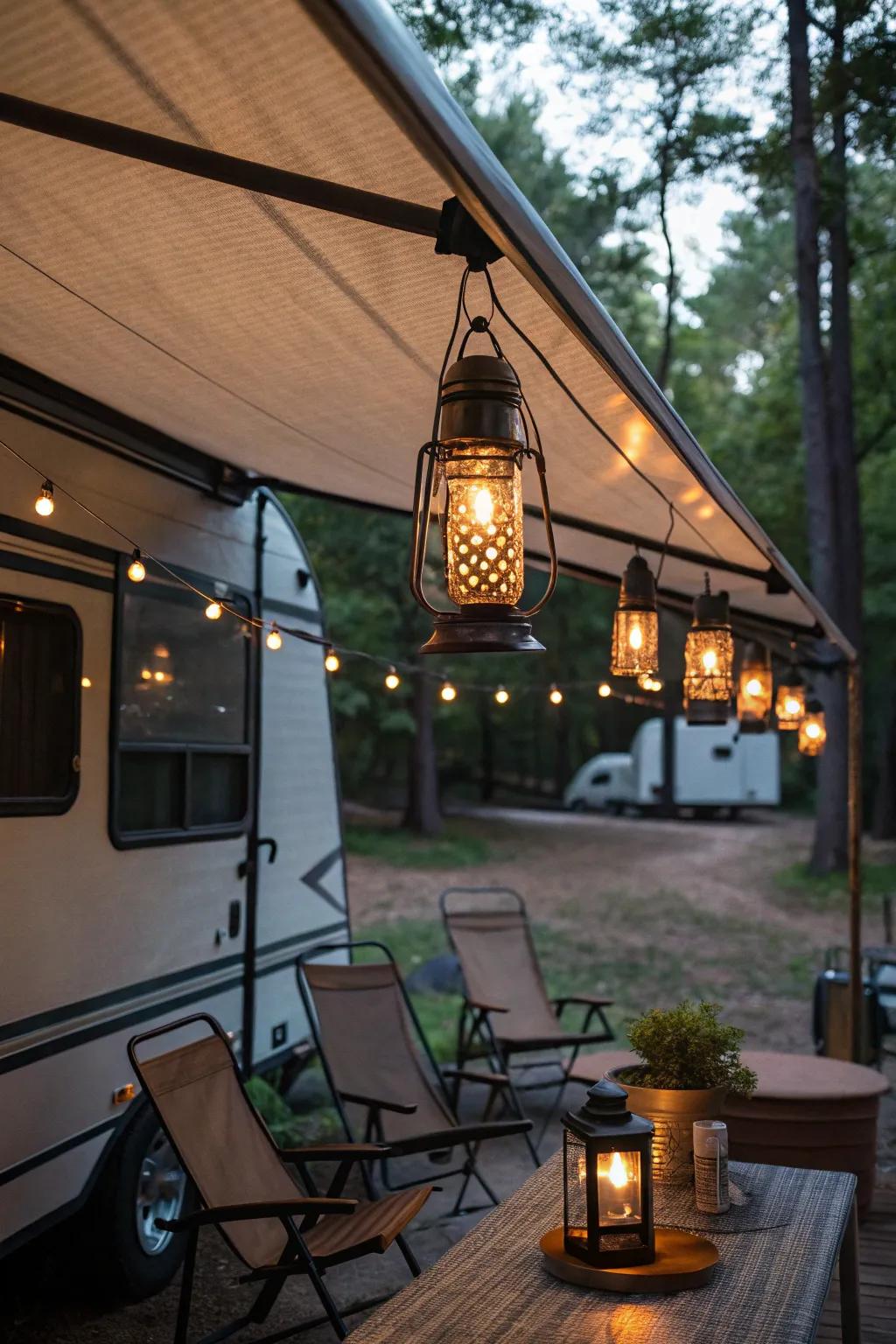 Lanterns provide soft and versatile lighting options.
