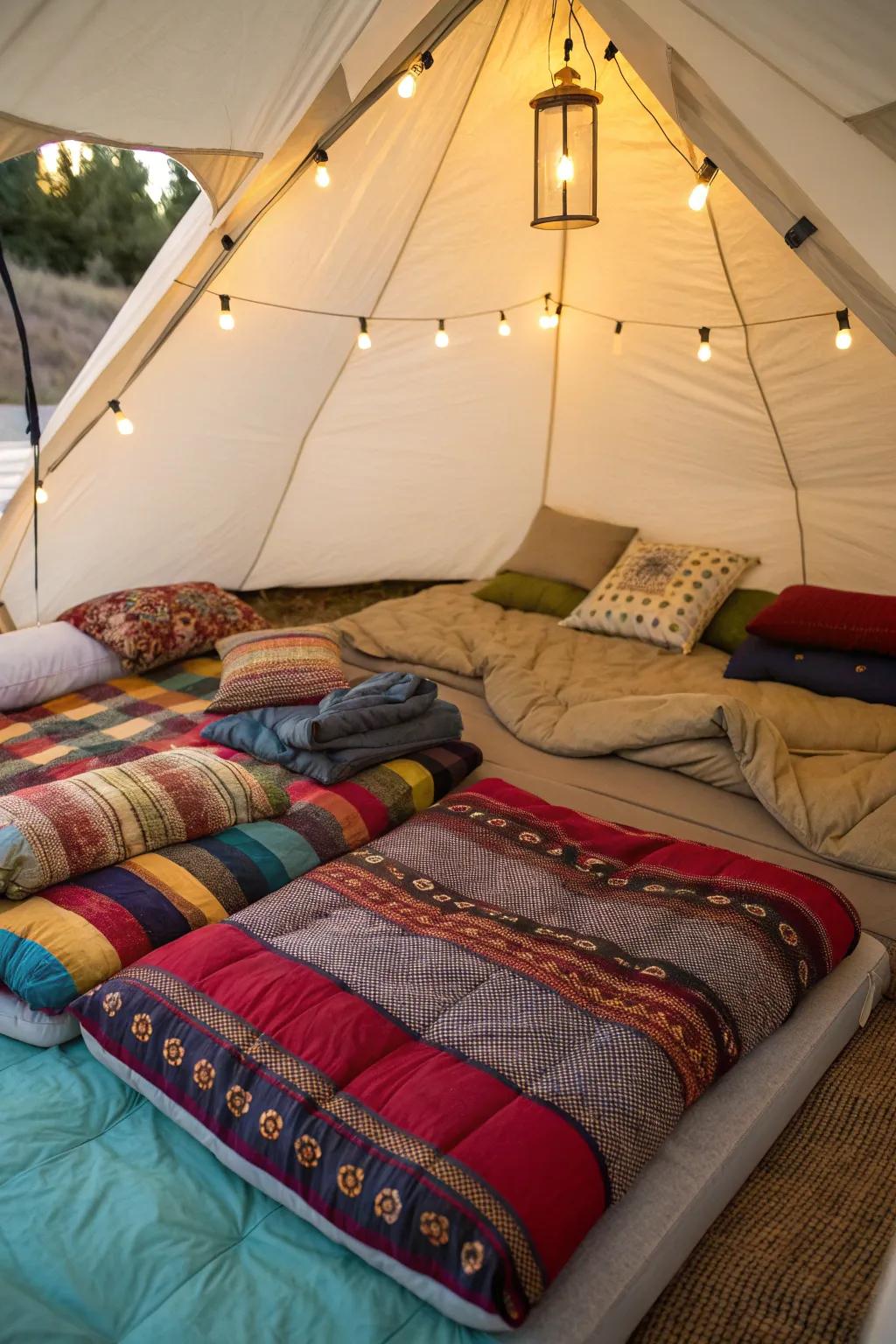 A plush sleeping area makes all the difference for a restful night's sleep.