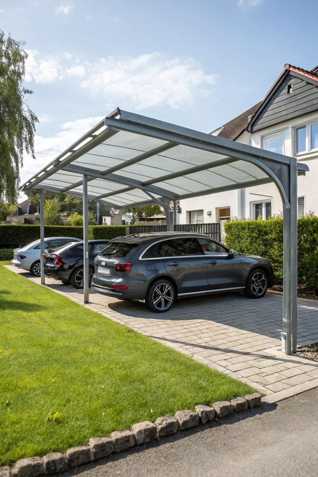 Metal frame carports are built to last through all seasons.