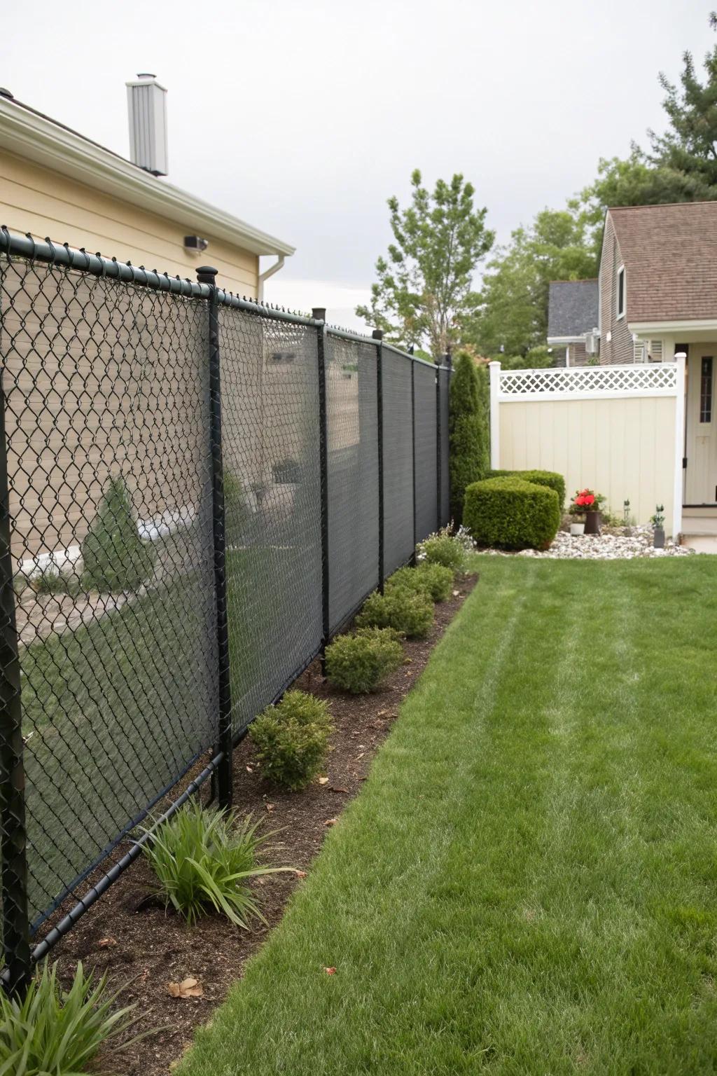 Rolled privacy screens provide a quick and effective privacy solution.