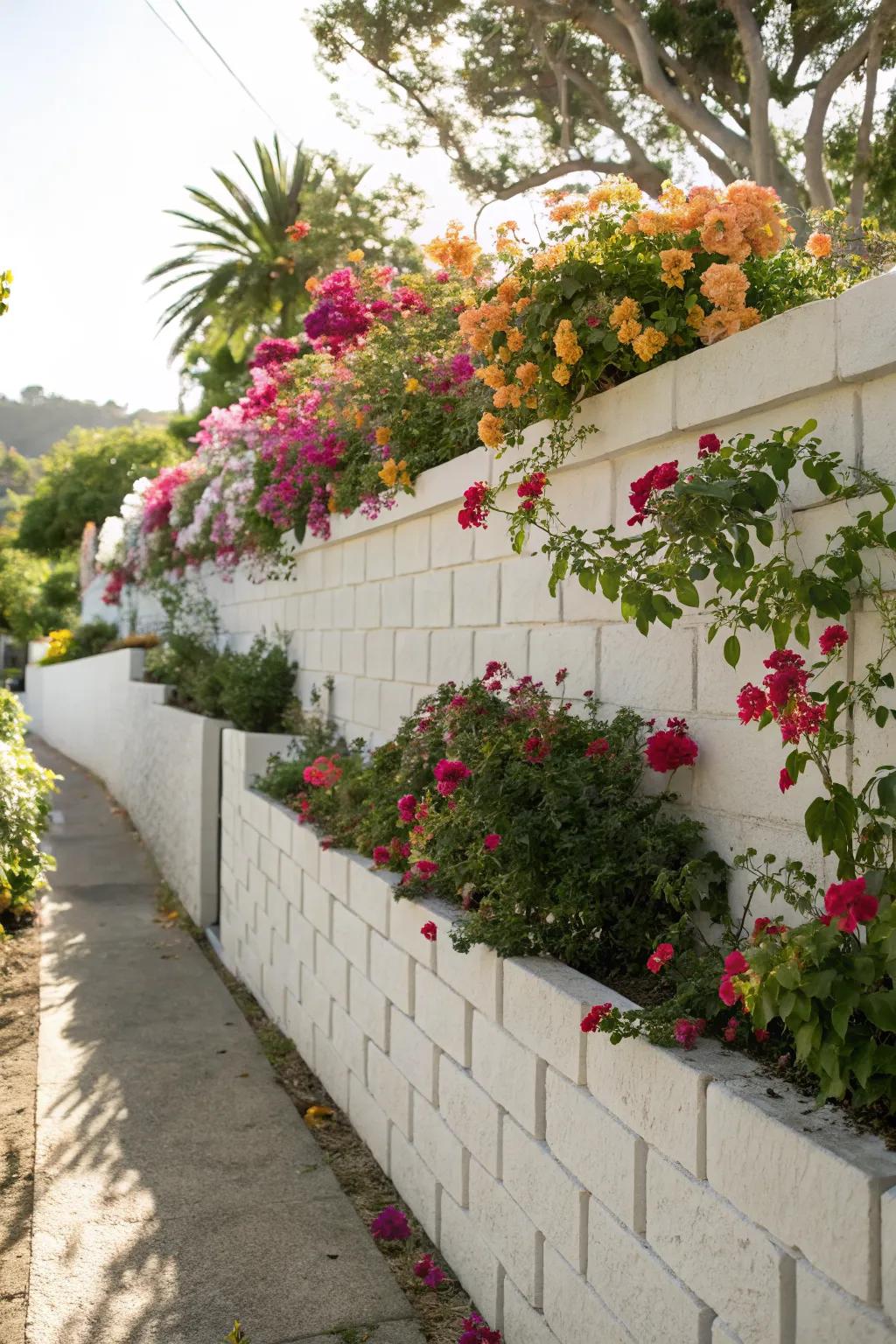 Whitewashing gives your cinder block walls a fresh and clean look.
