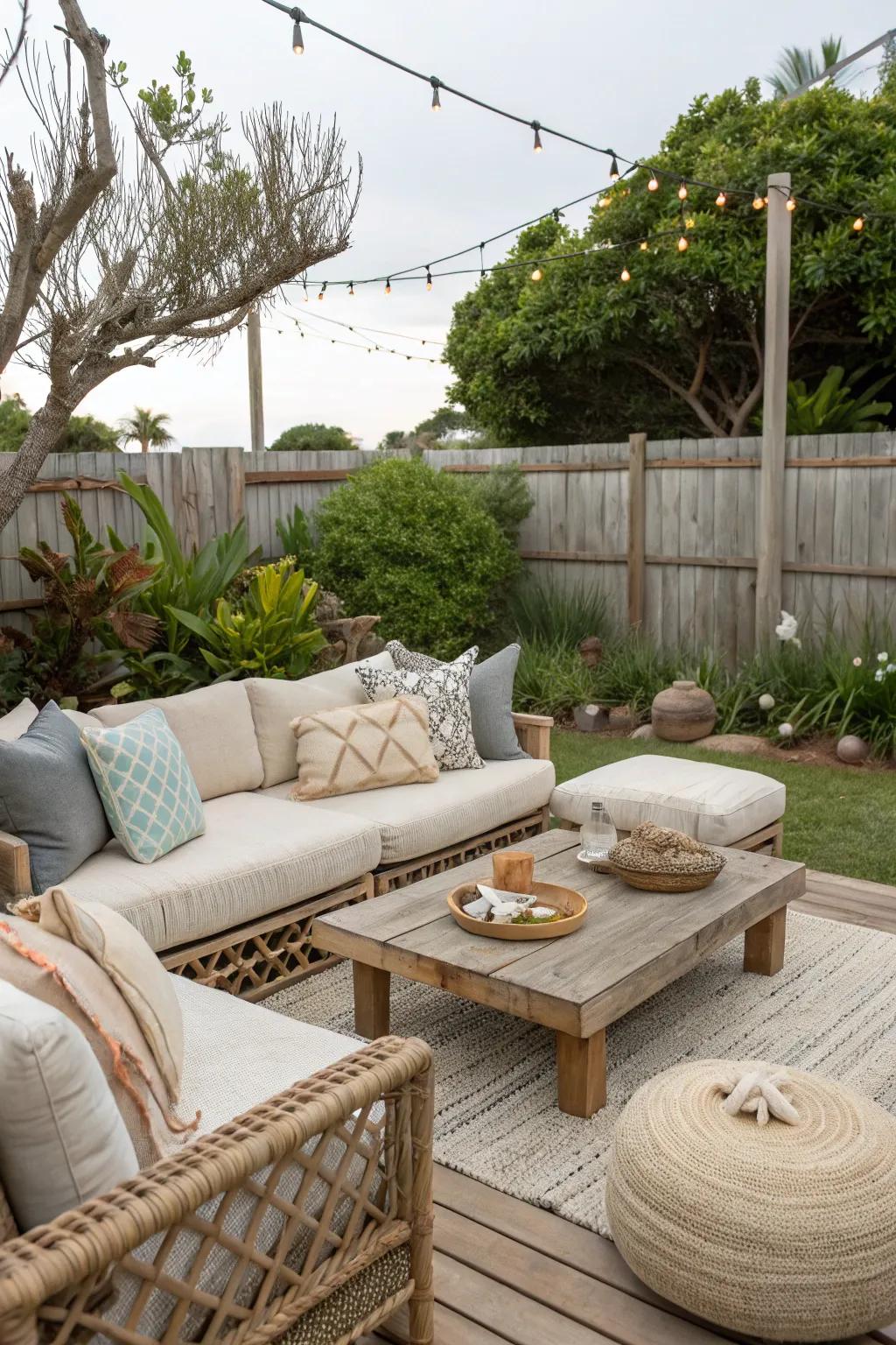 Relax in a cozy outdoor seating area that brings people together.