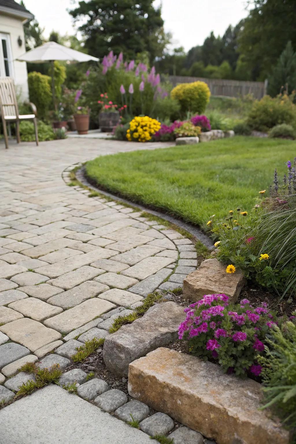 Integrate your patio with the surrounding landscape for a natural look.