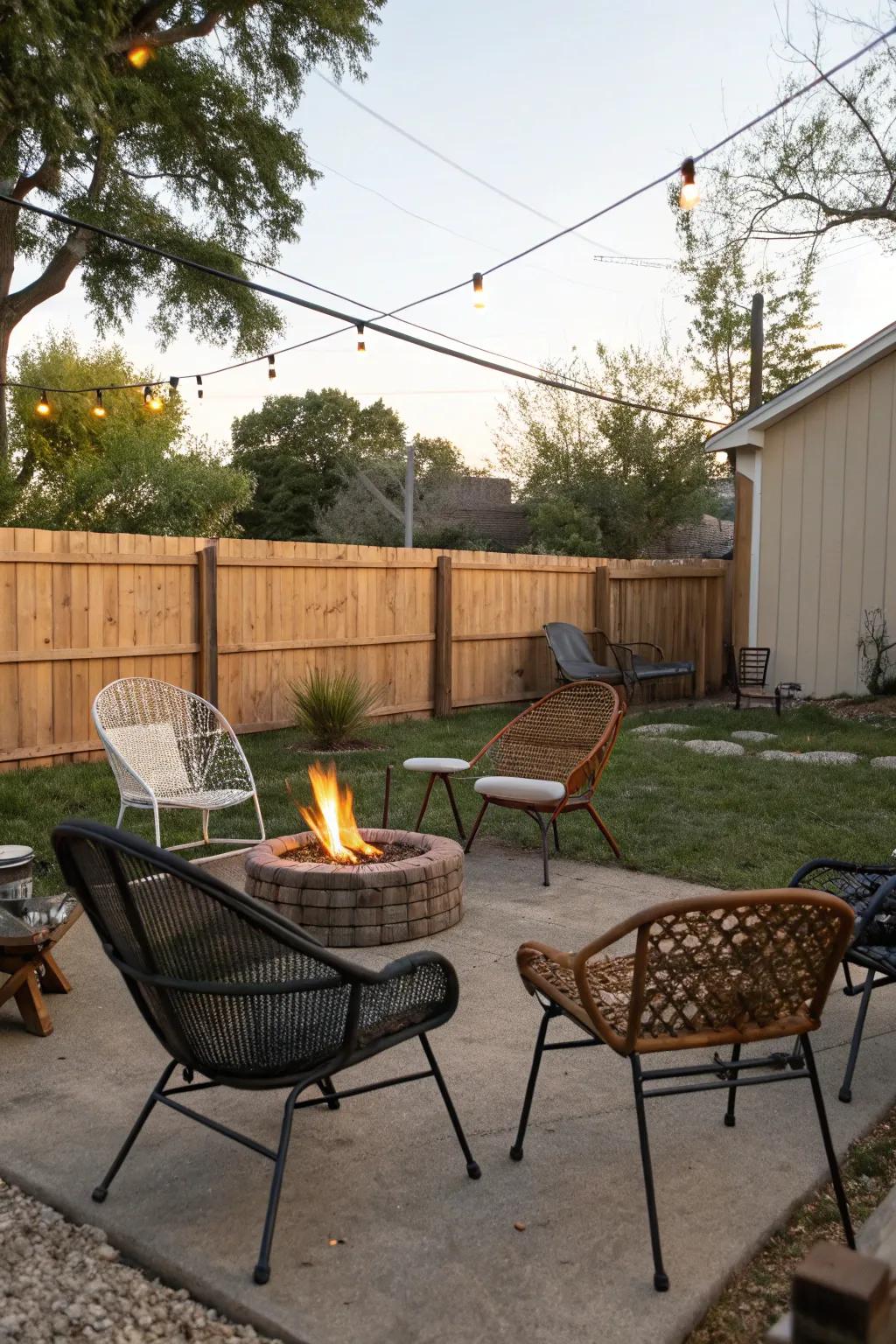 Eclectic seating arrangements invite creativity and comfort.