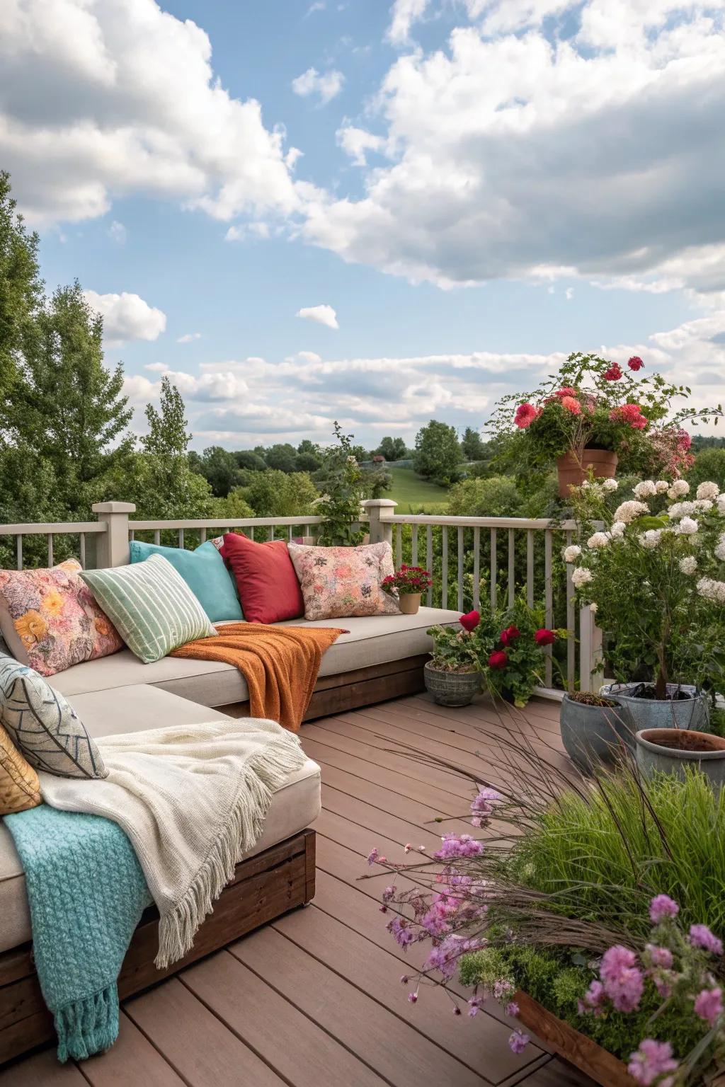Cozy seating arrangements make your composite deck a relaxation haven.