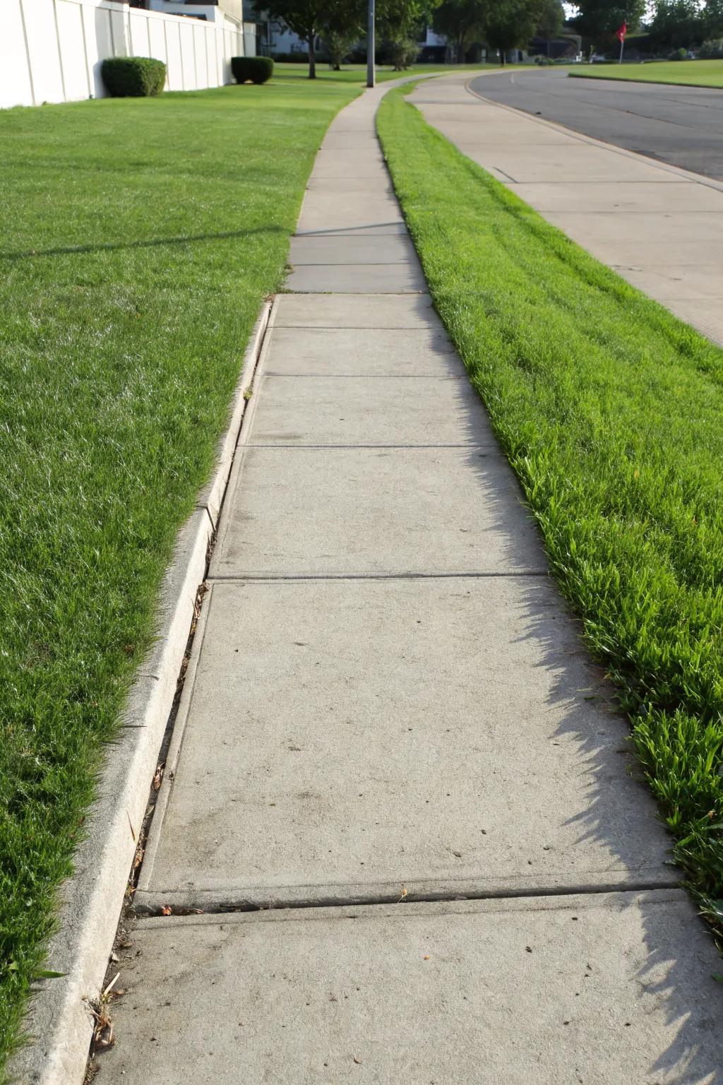 Achieve a clean and structured look with defined concrete borders.