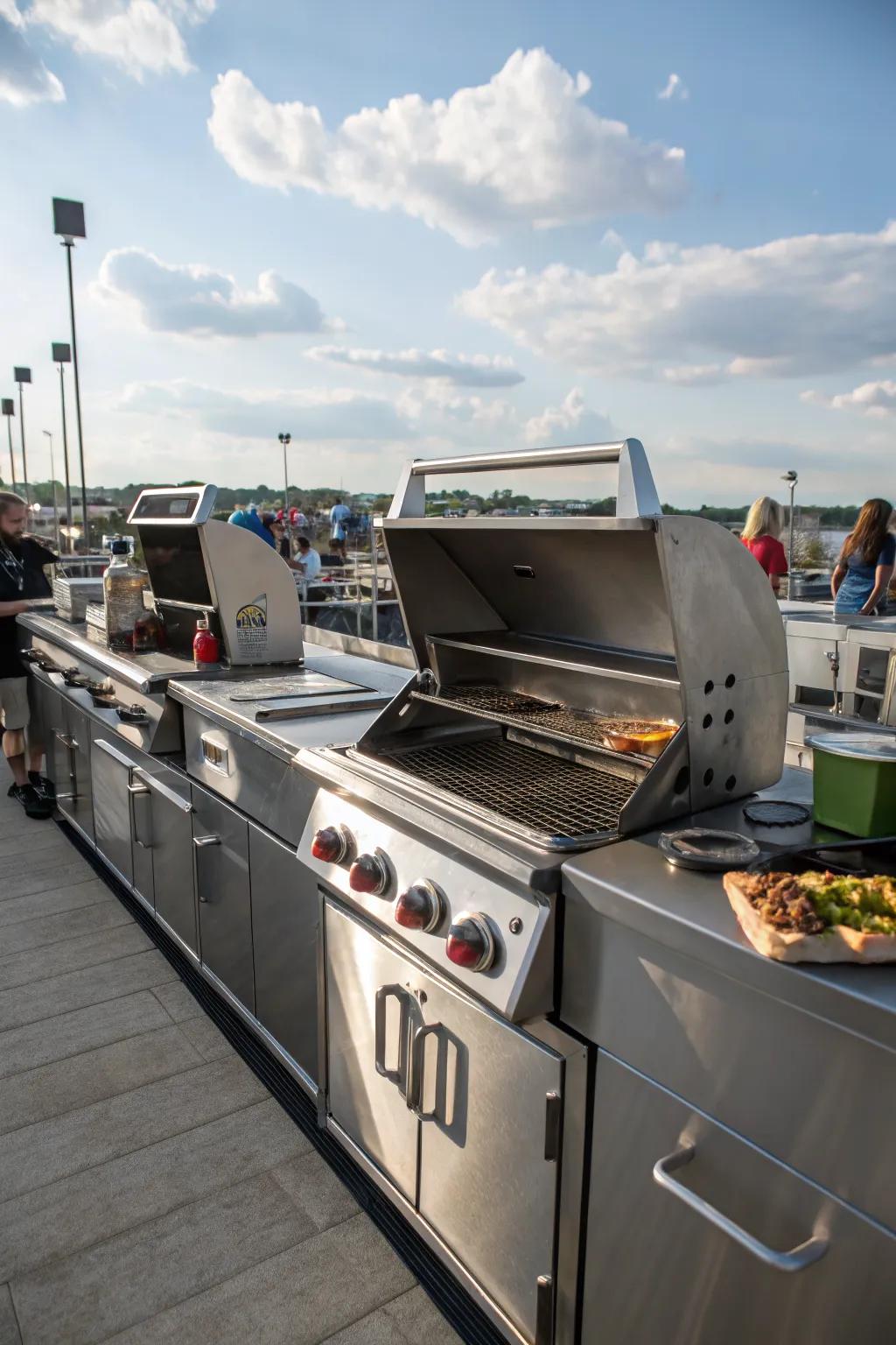 An impressive grill station ready for culinary adventures
