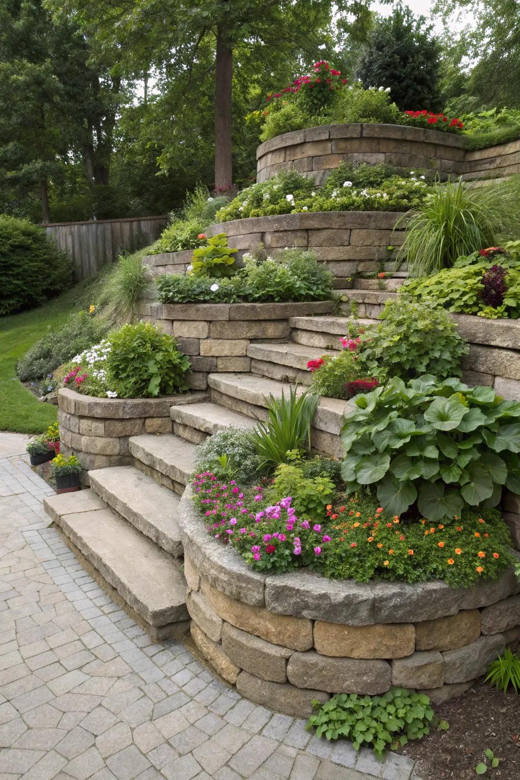 Tiered gardens elevate your space in more ways than one.