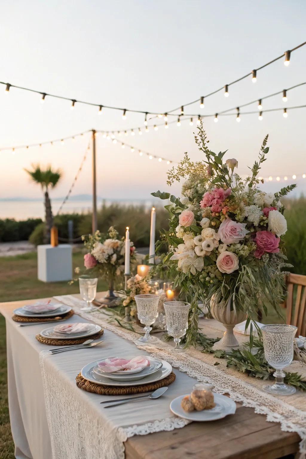 An elegant table setting perfect for a croquet party.