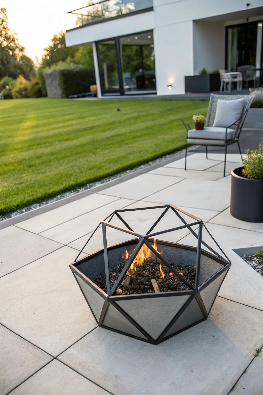 Geometric designs offer a sleek and modern aesthetic.