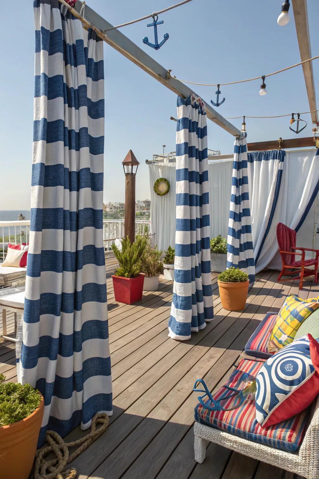 Add a splash of personality with patterned drapes.