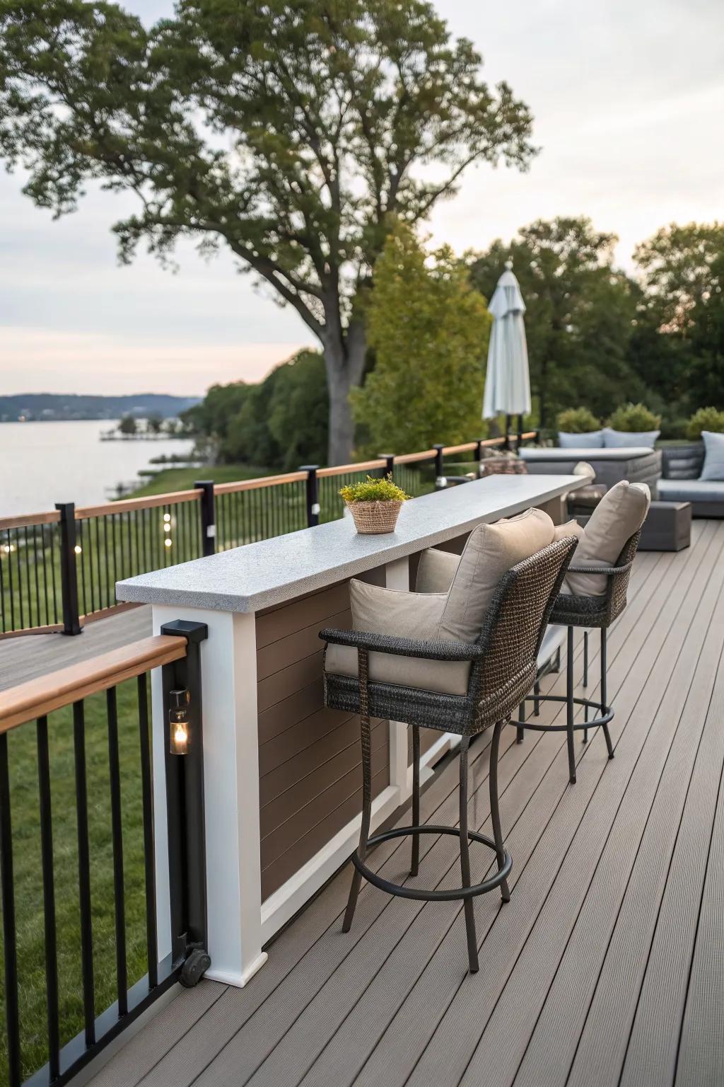 Composite materials offer durability and aesthetic appeal.