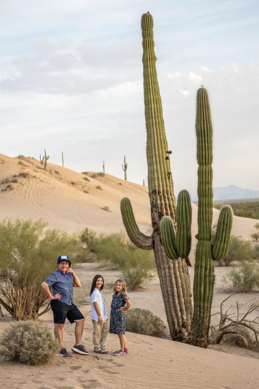Cacti bring a touch of authenticity to your desert photos.