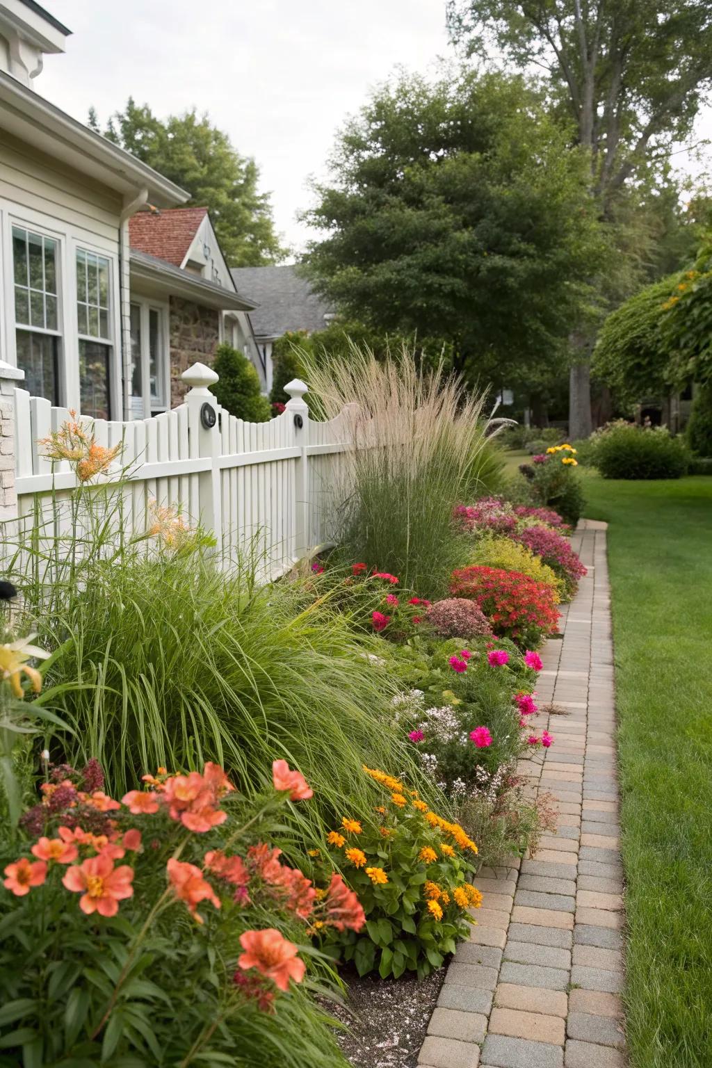 Layered plants create a visually striking landscape.