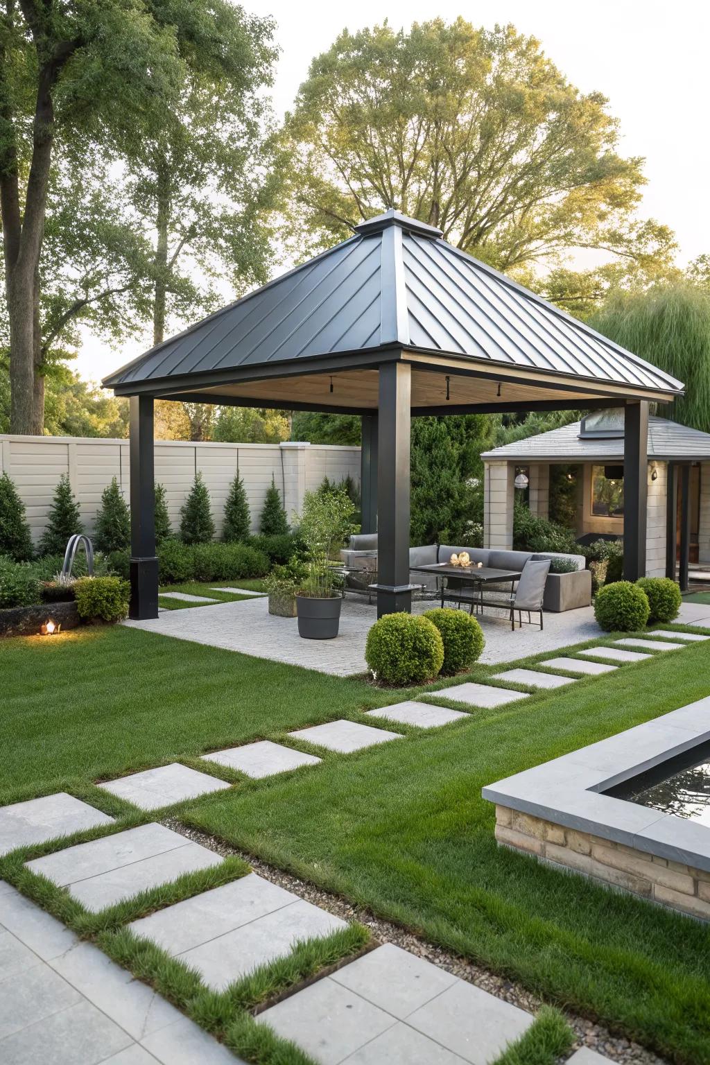 Metal sheets offer a modern and durable roofing option.