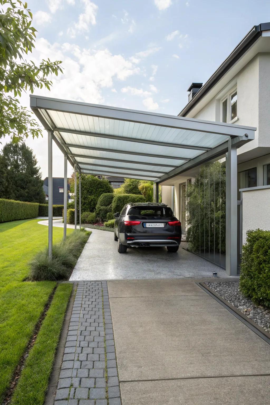 Modern carports offer both protection and a stylish update to your driveway.