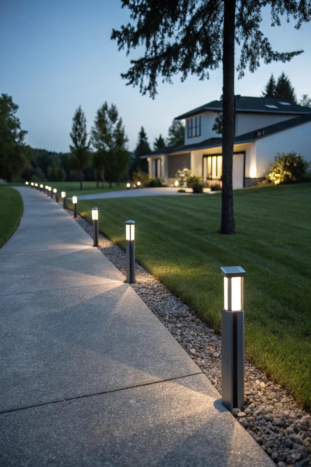 Guide your path with stylish modern lights.