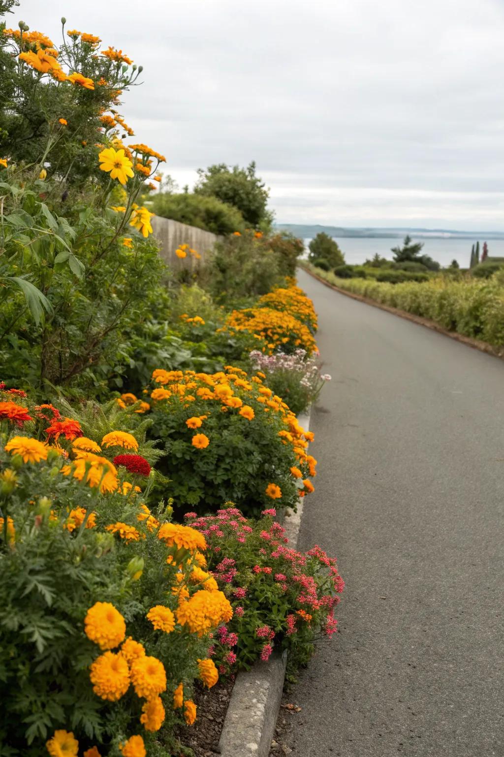Infuse your driveway with color using vibrant border plants.