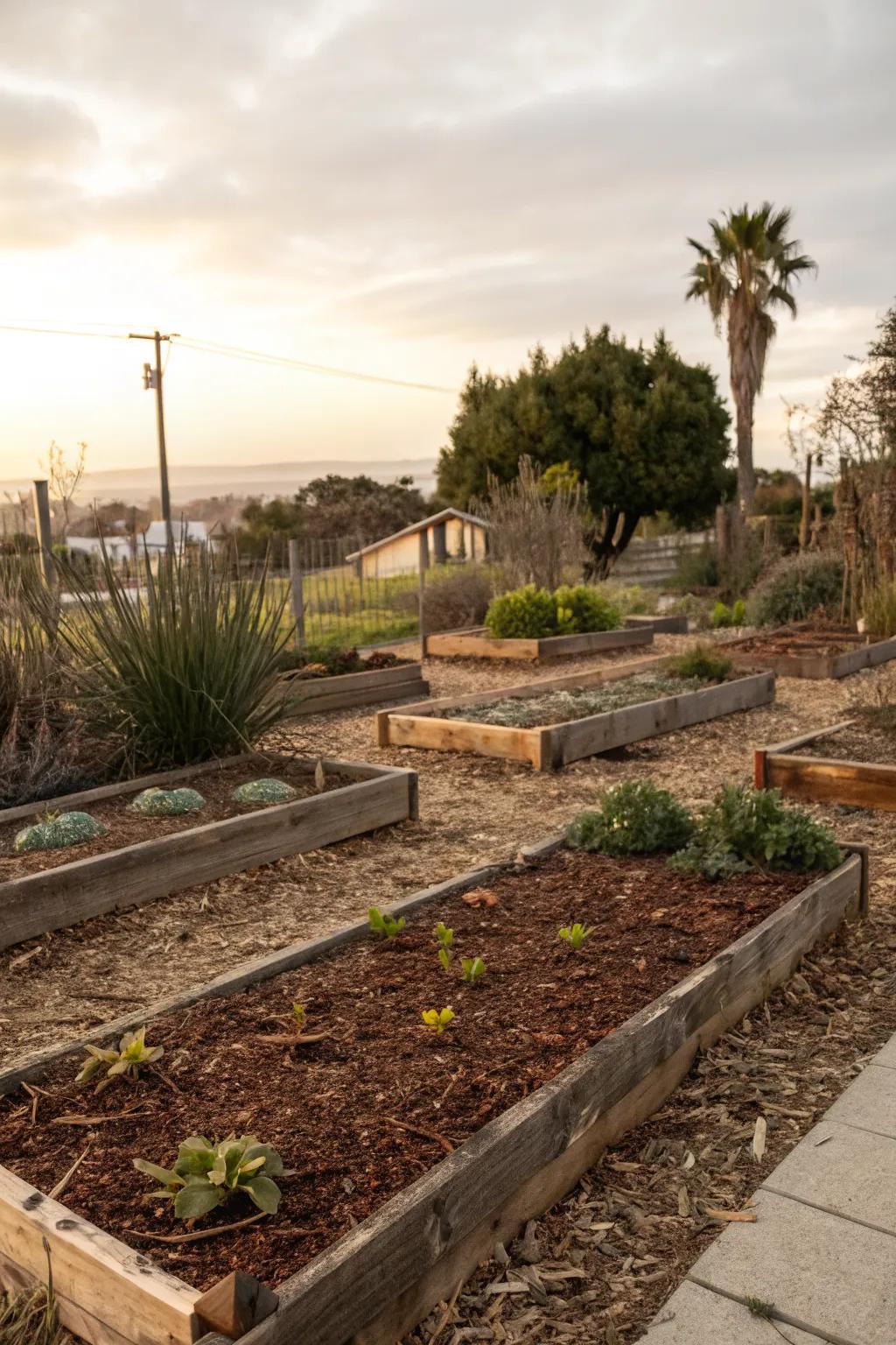 Mulching helps retain moisture in drought-prone areas.