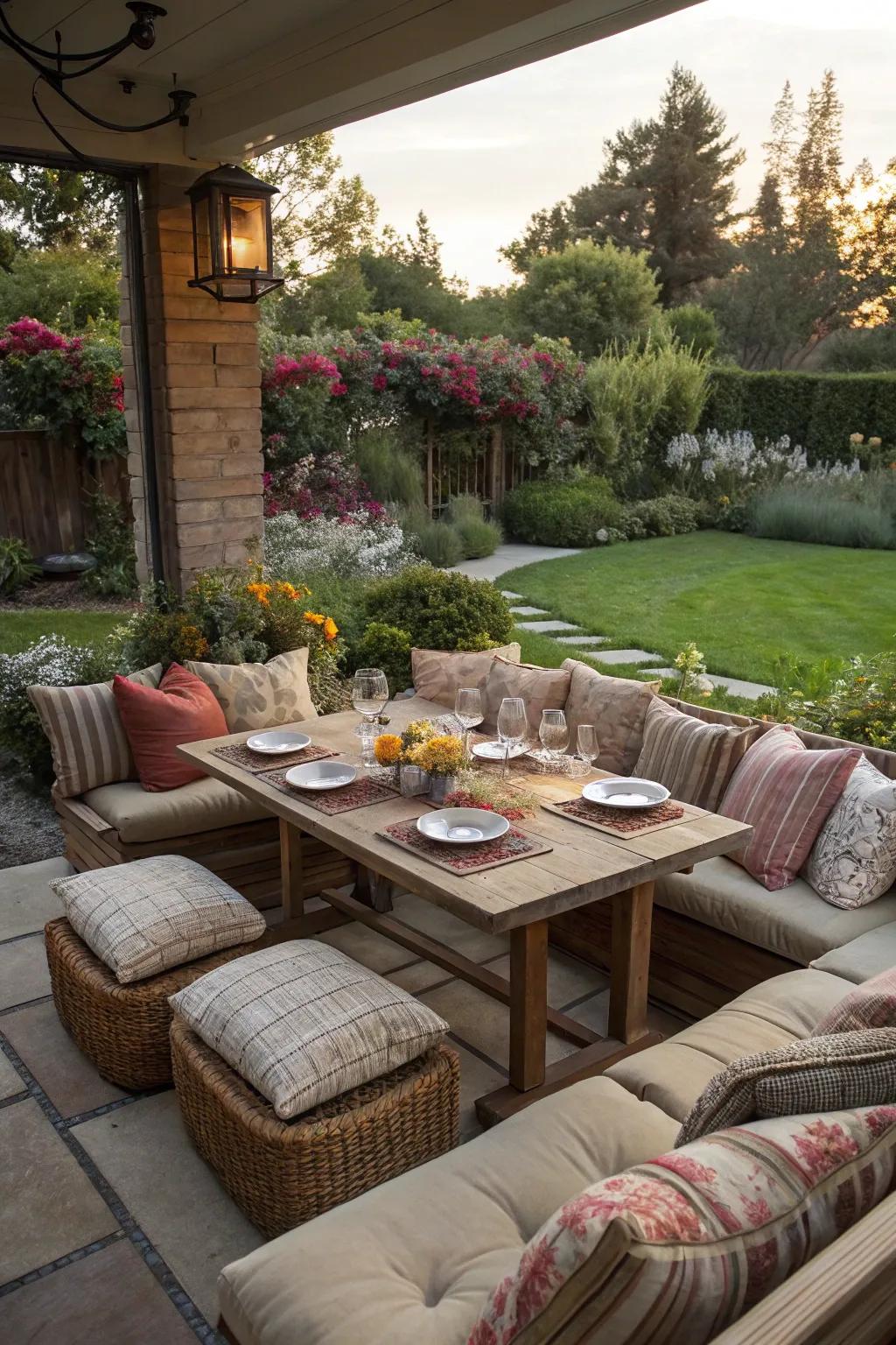 Comfortable seating arrangements make guests feel at home.