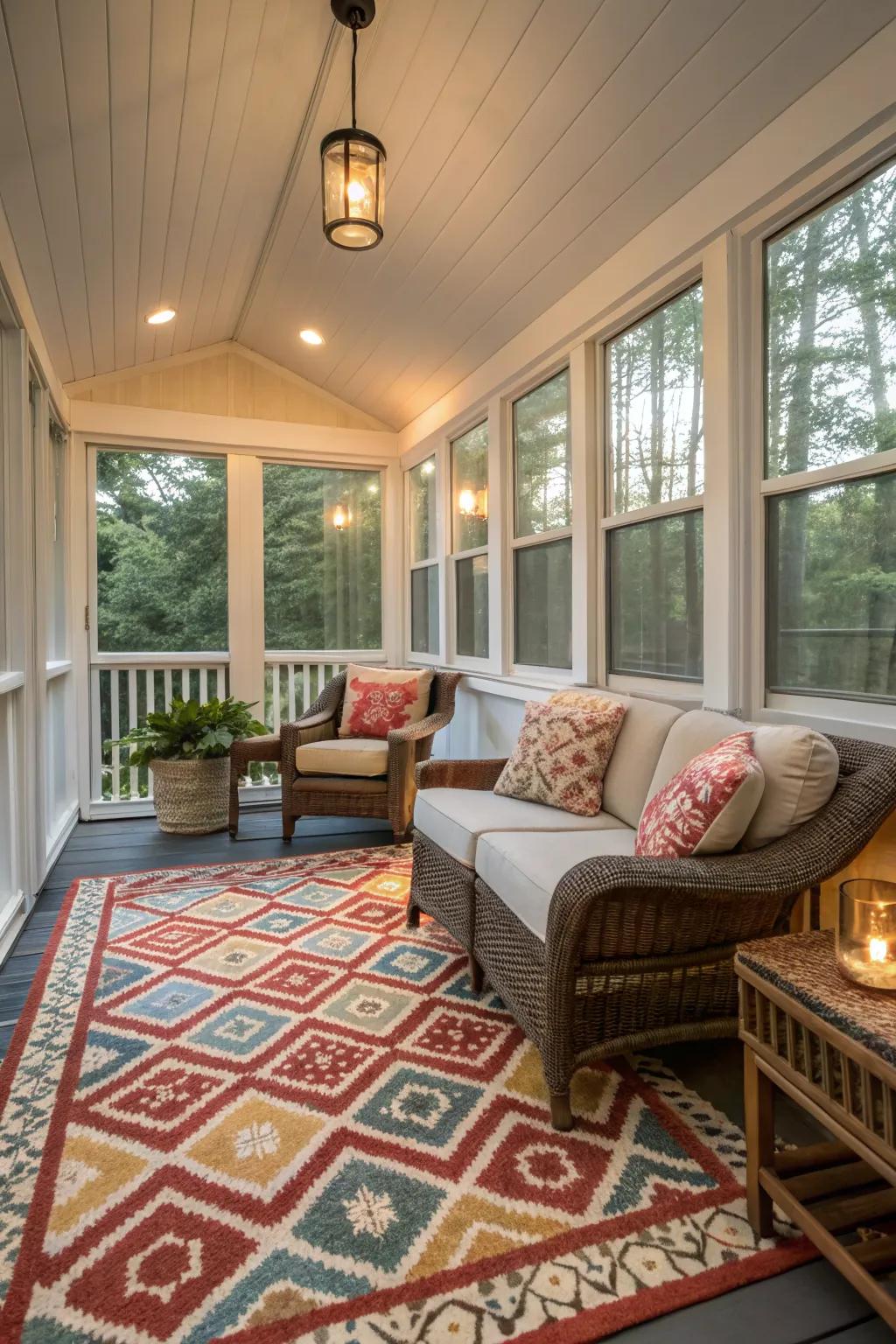 Define your space with a stylish area rug.