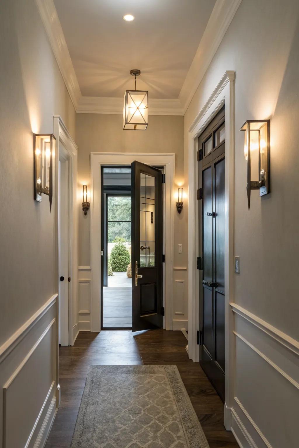 Enhance your entrance with the understated elegance of wall sconces.