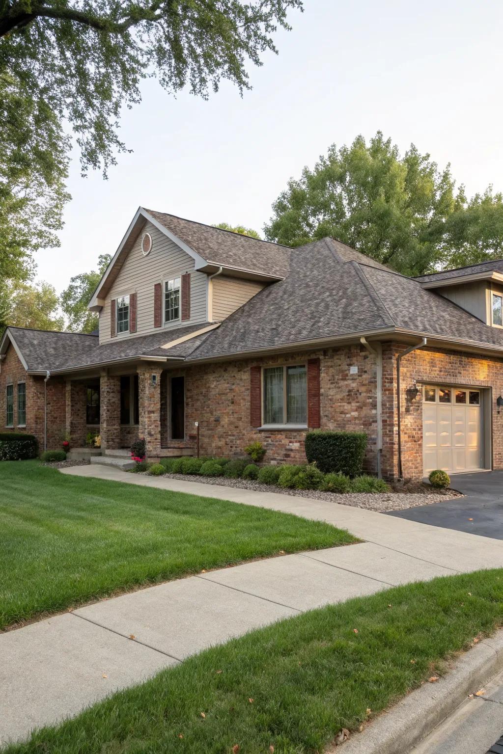 Brick veneer adds a classic appeal to this home's foundation.