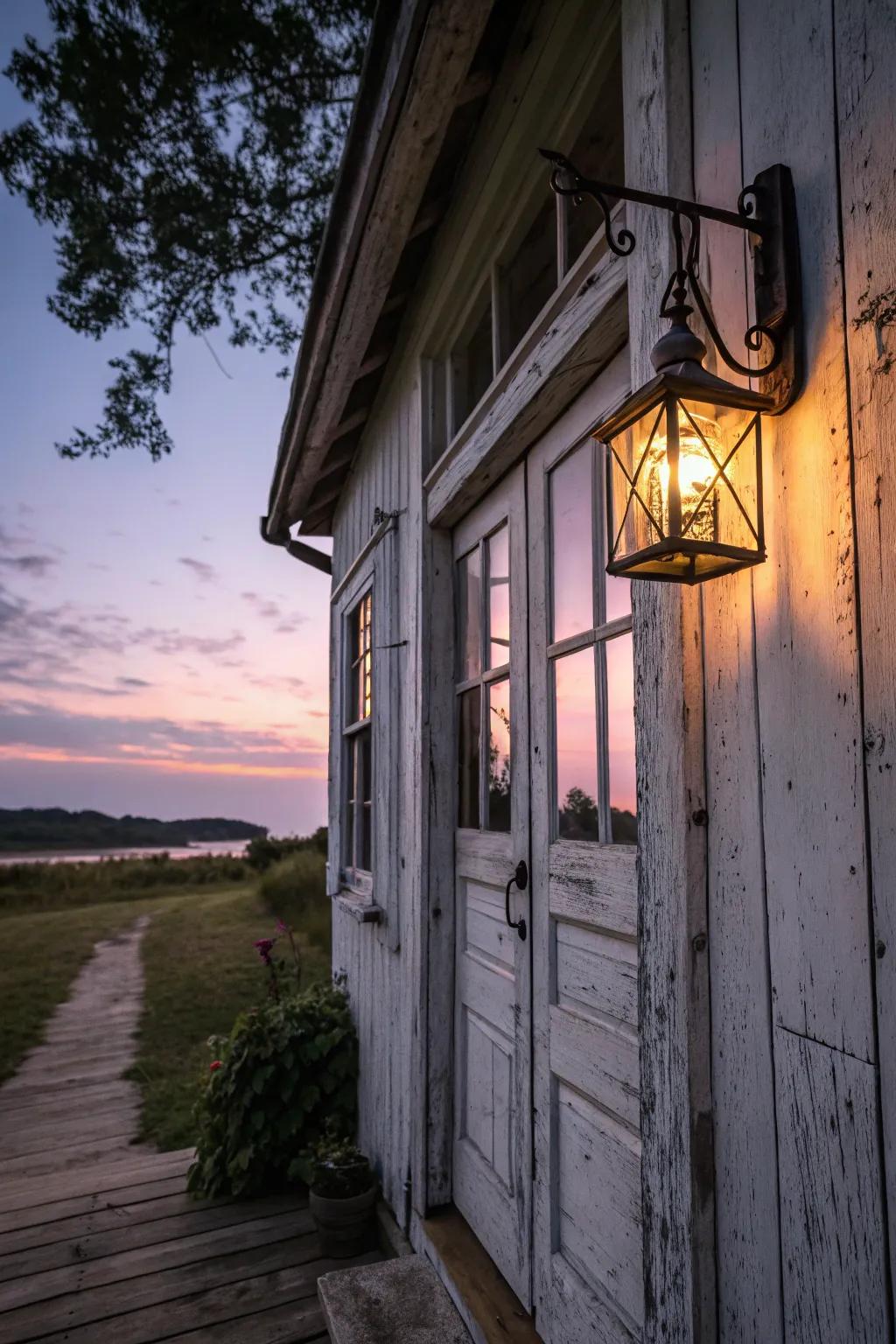 Vintage lanterns bring a touch of timeless charm to your entryway.